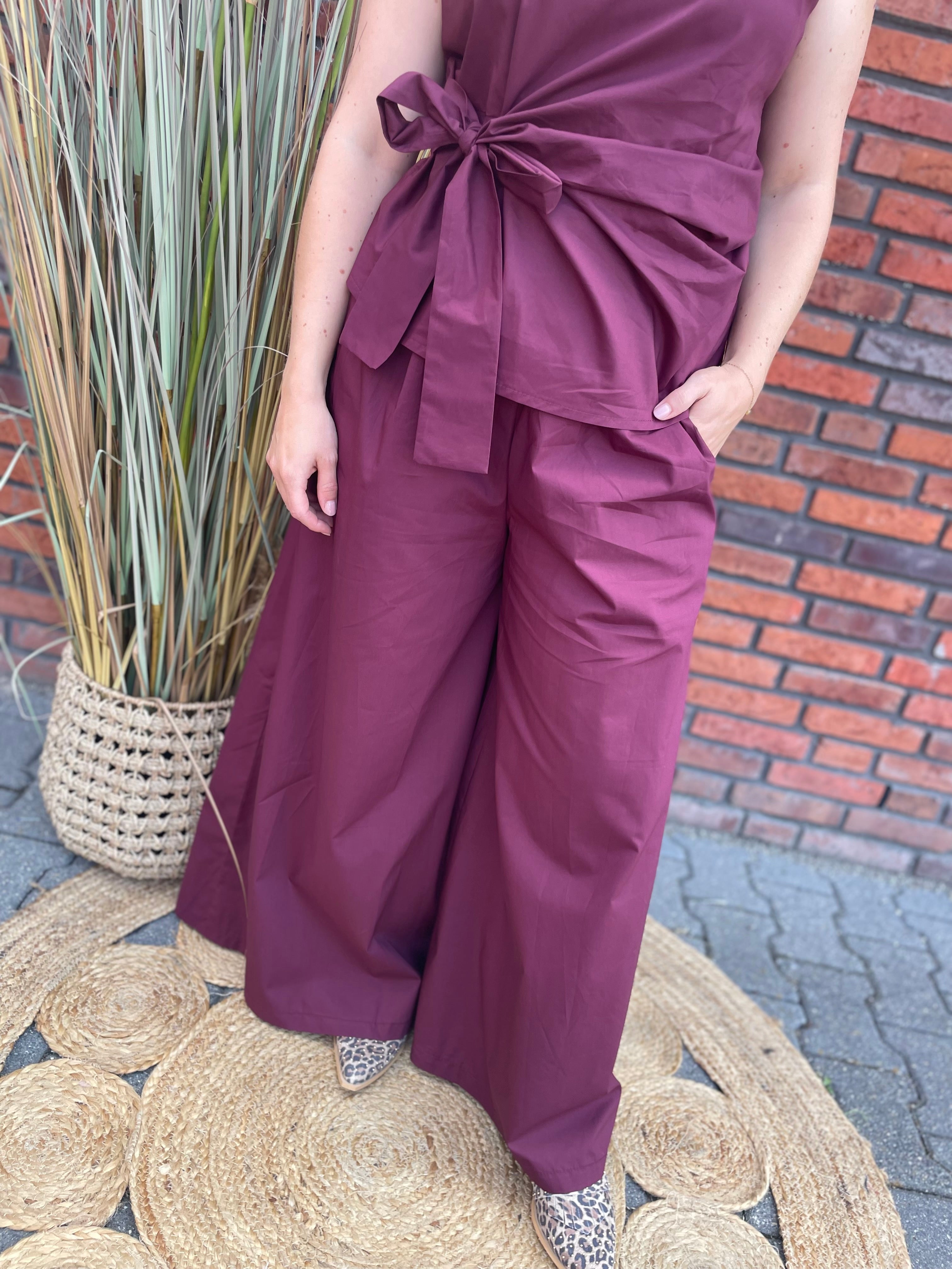 Broek Mandy bordeaux