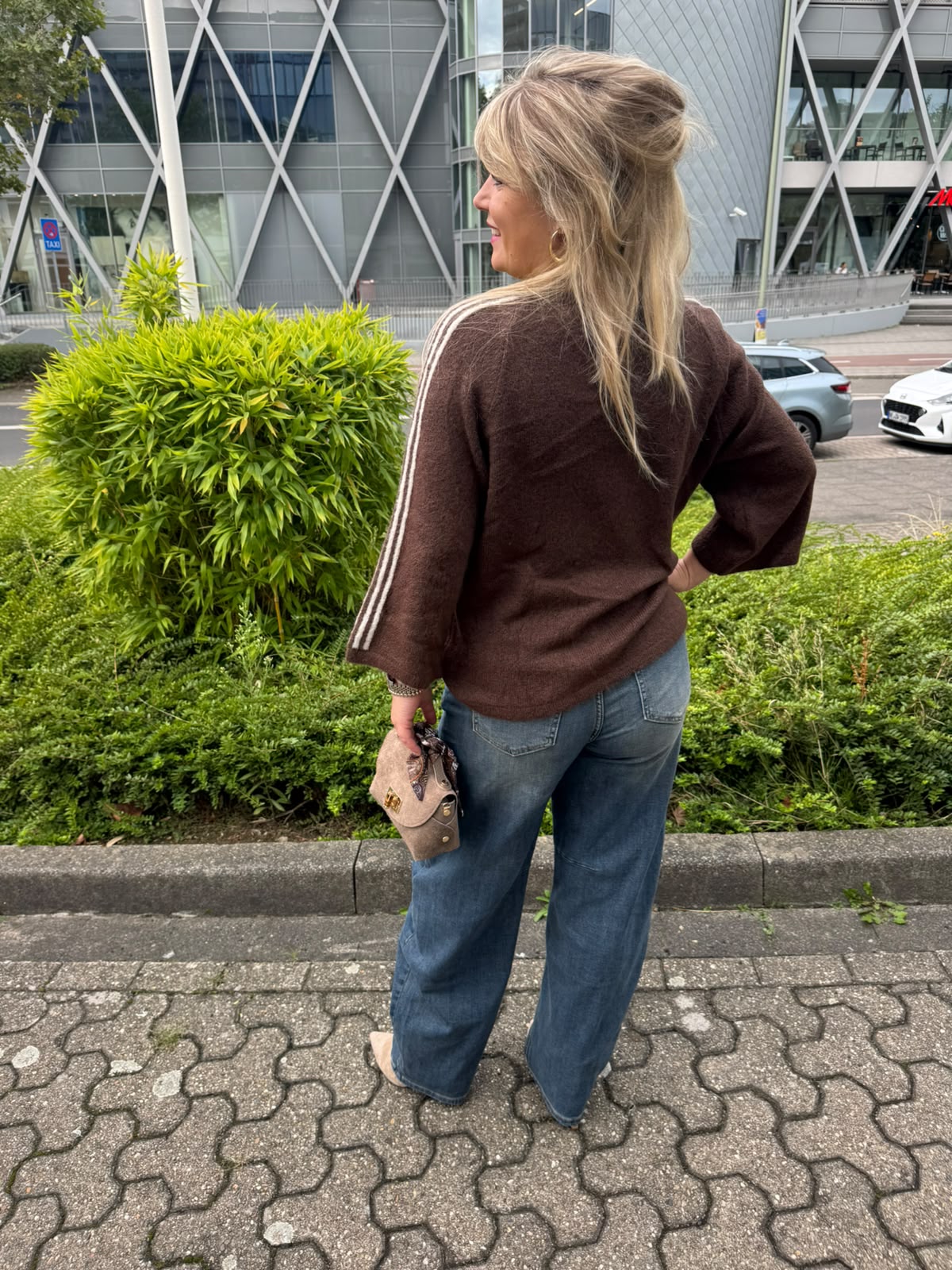 Trui Bonnie streep bruin