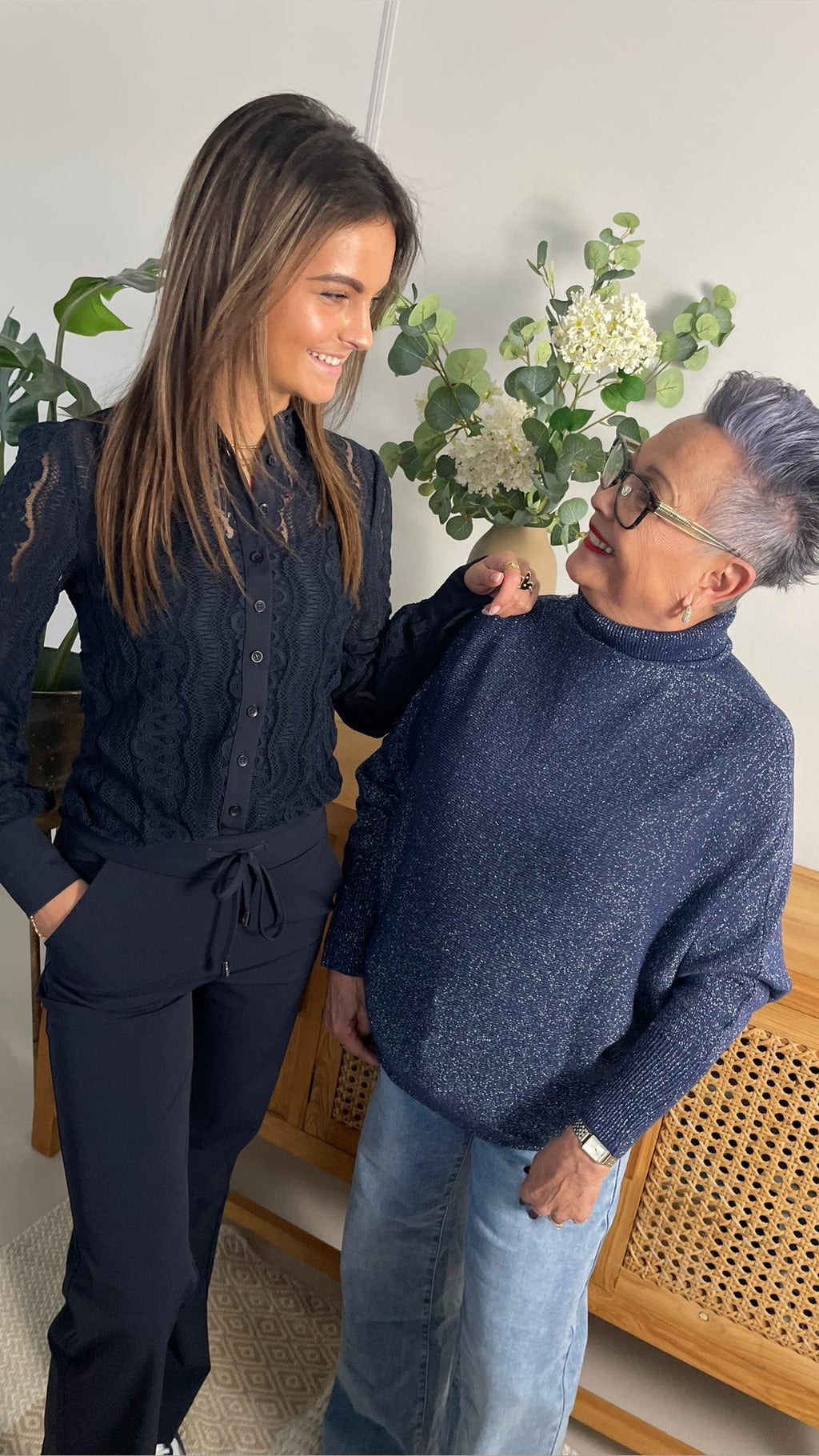 Donkerblauwe glitter kol