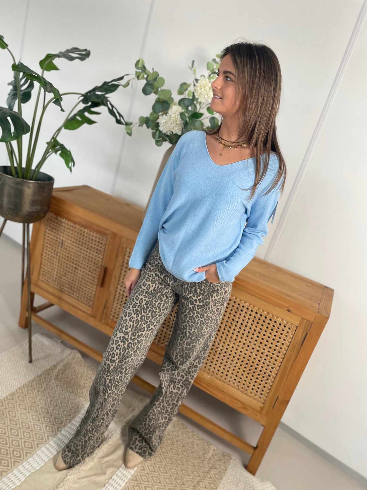 Jeans panterprint T6265-34