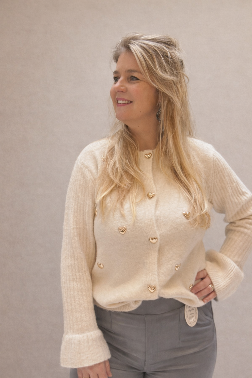 Vestje met gouden hartjes