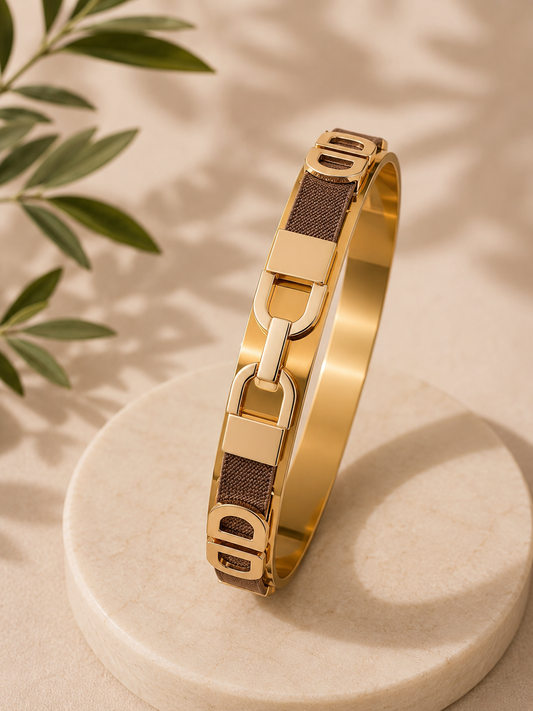 Elastische riem Tara bruin