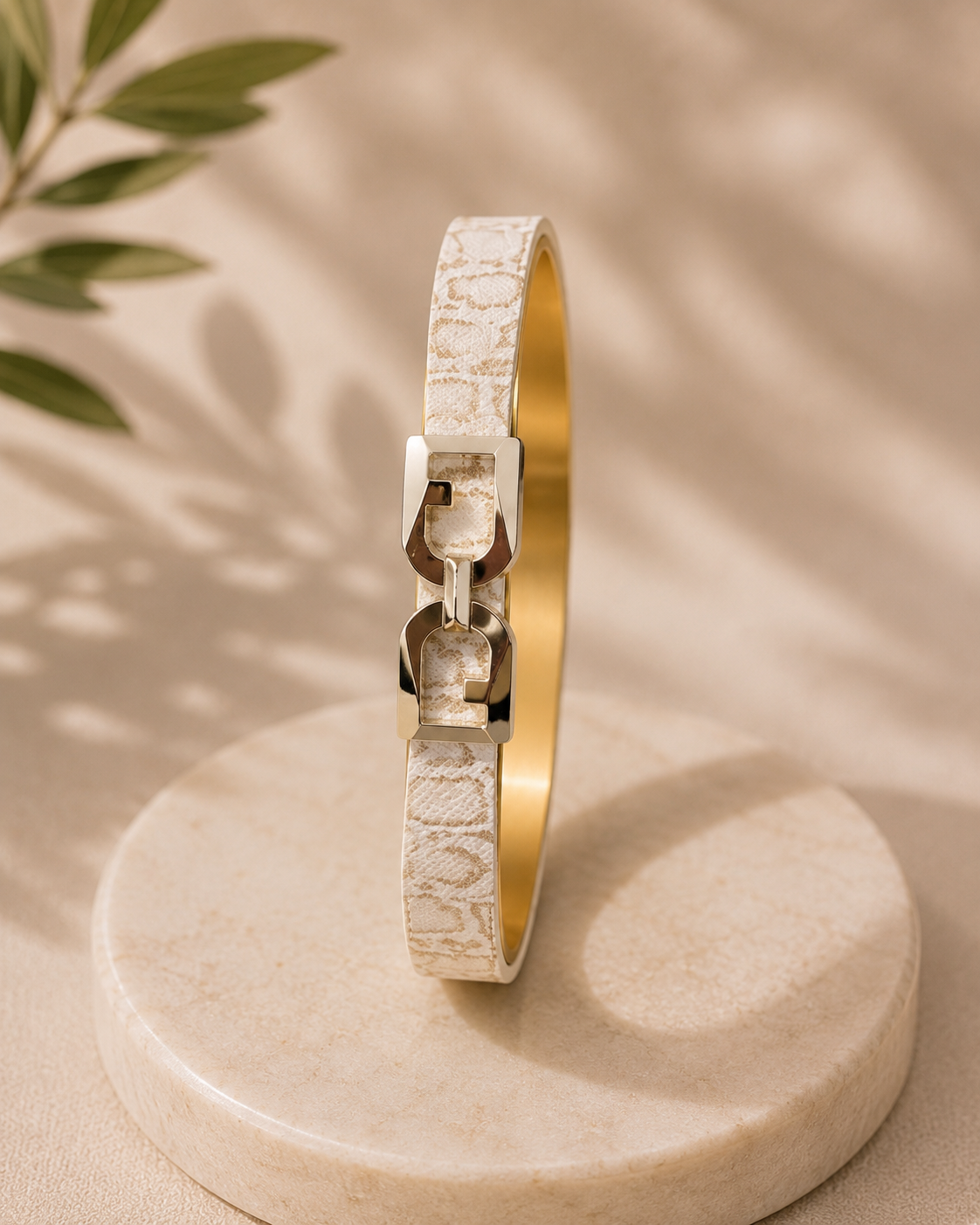 Elastische riem slangenprint