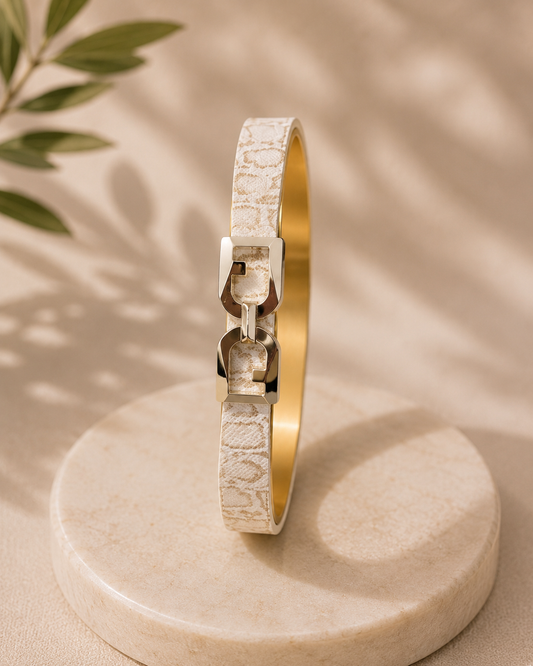 Elastische riem slangenprint