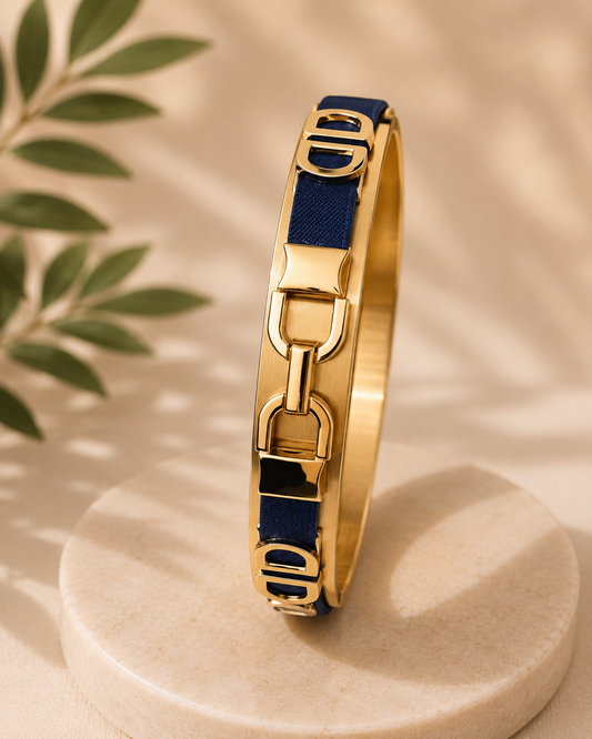 Elastische riem Tara donkerblauw