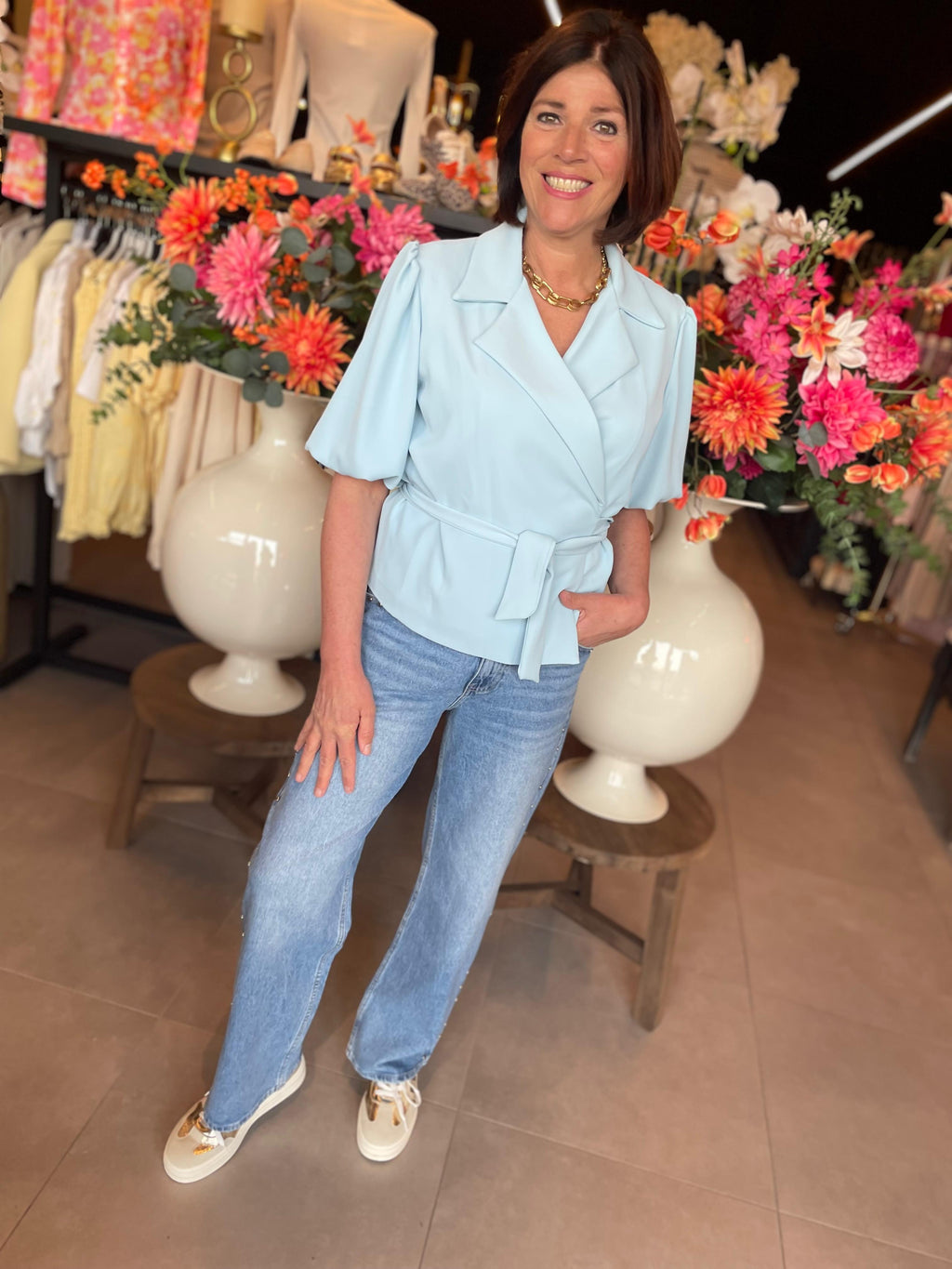 Wikkel blazer jamy blauw