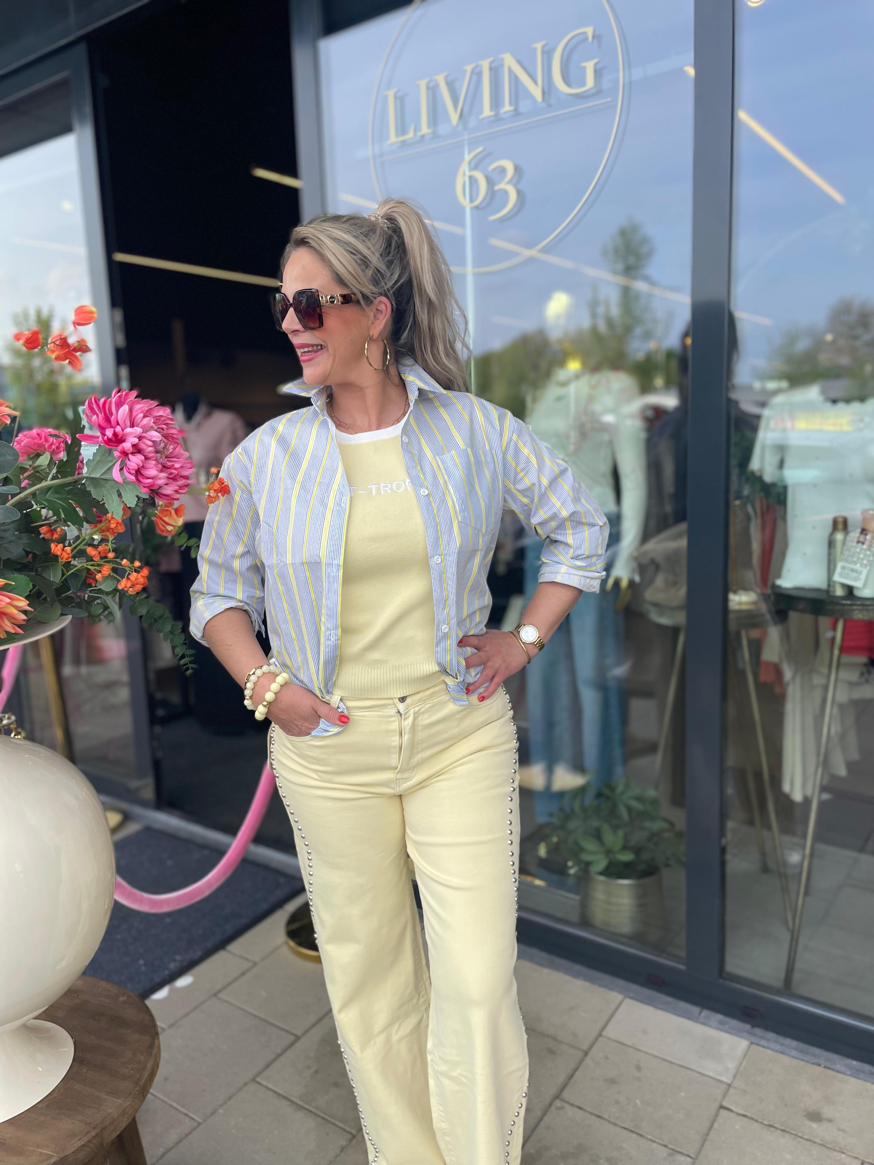 Jeans studs geel