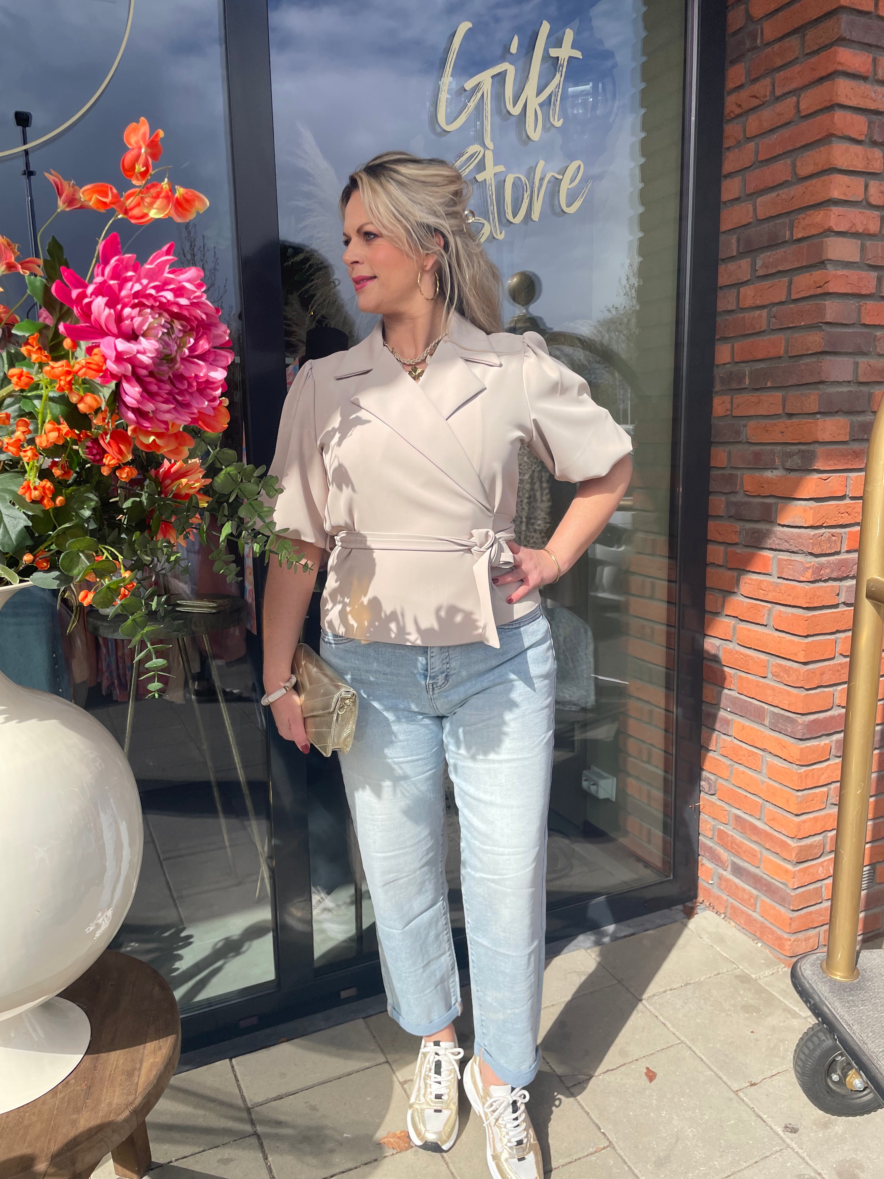 Wikkel blazer Jamy beige