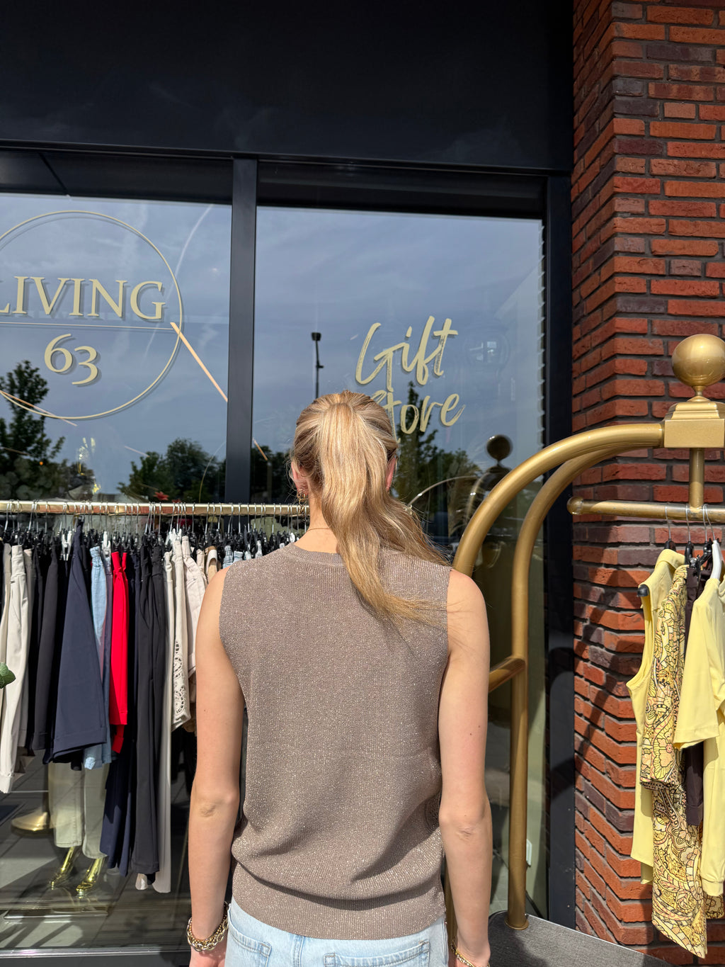 Top evelien beige