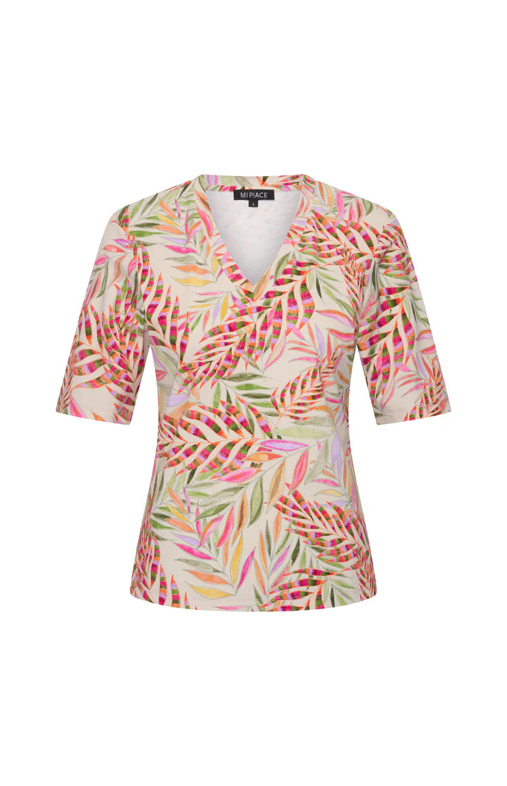 Mi Piace - Travel T shirt V neck Kit Pencil Branches Print MP202271