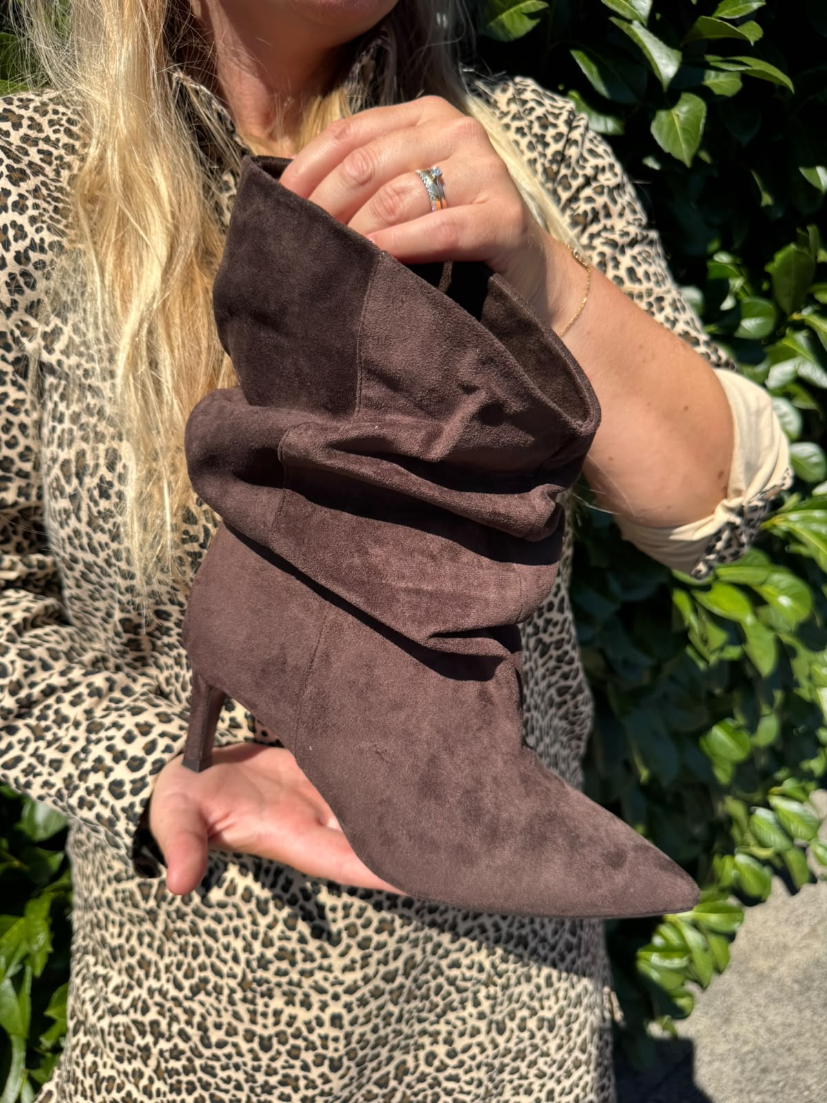 Laars Jaimy suedinelook bruin