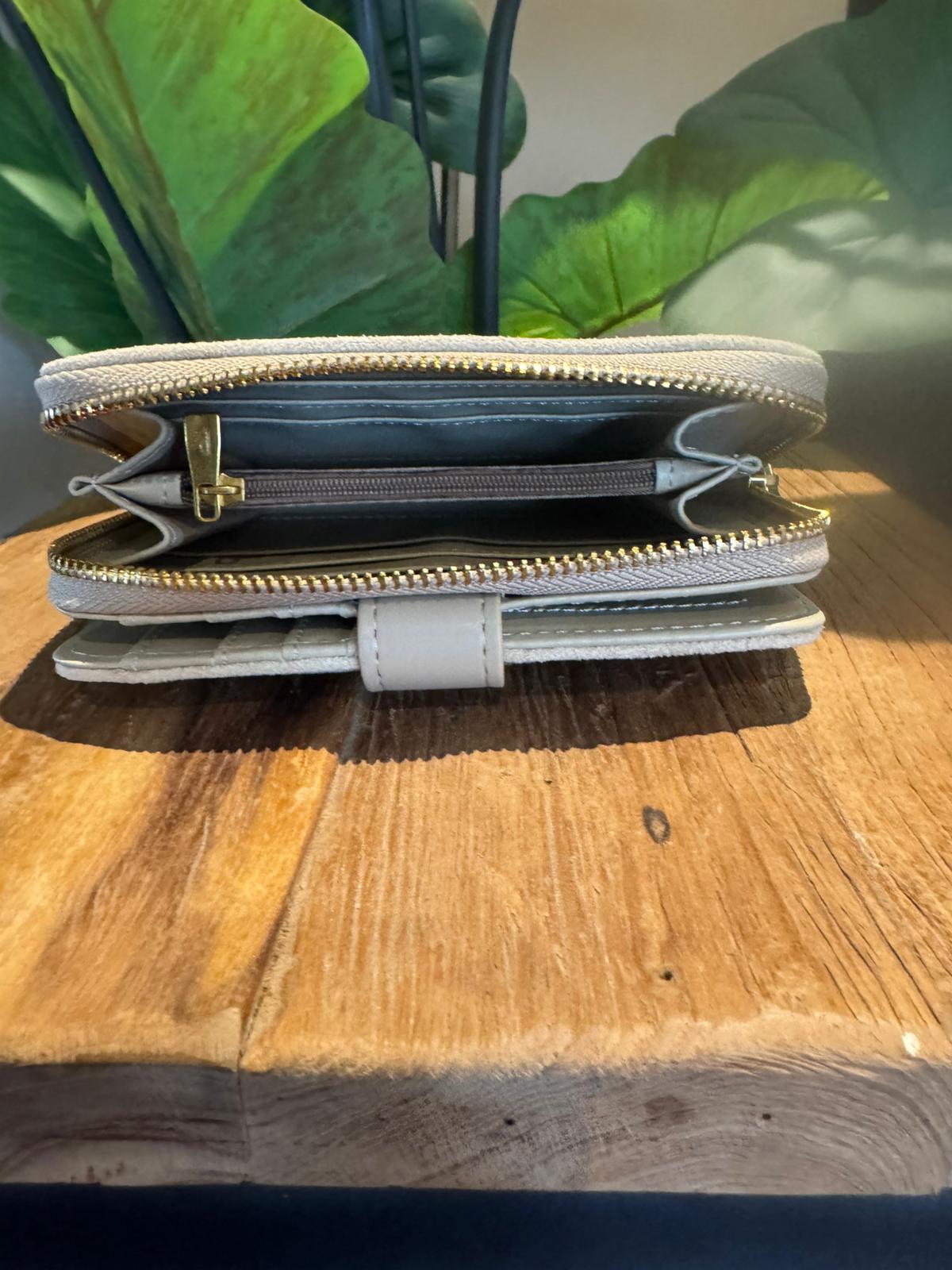 Portemonnee groot beige