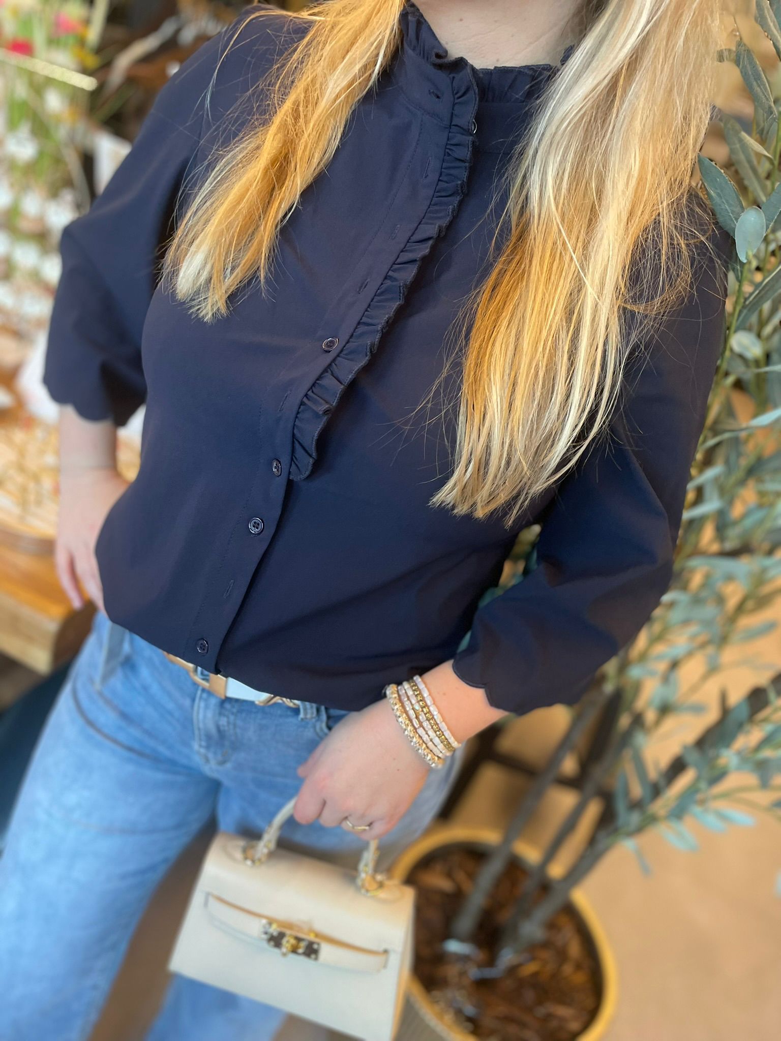 Triple Nine - Travel Blouse Chloé donkerblauw - 5937