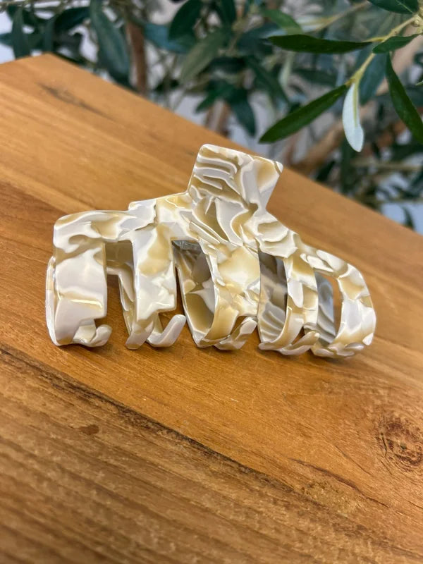 Haarklem beige goud