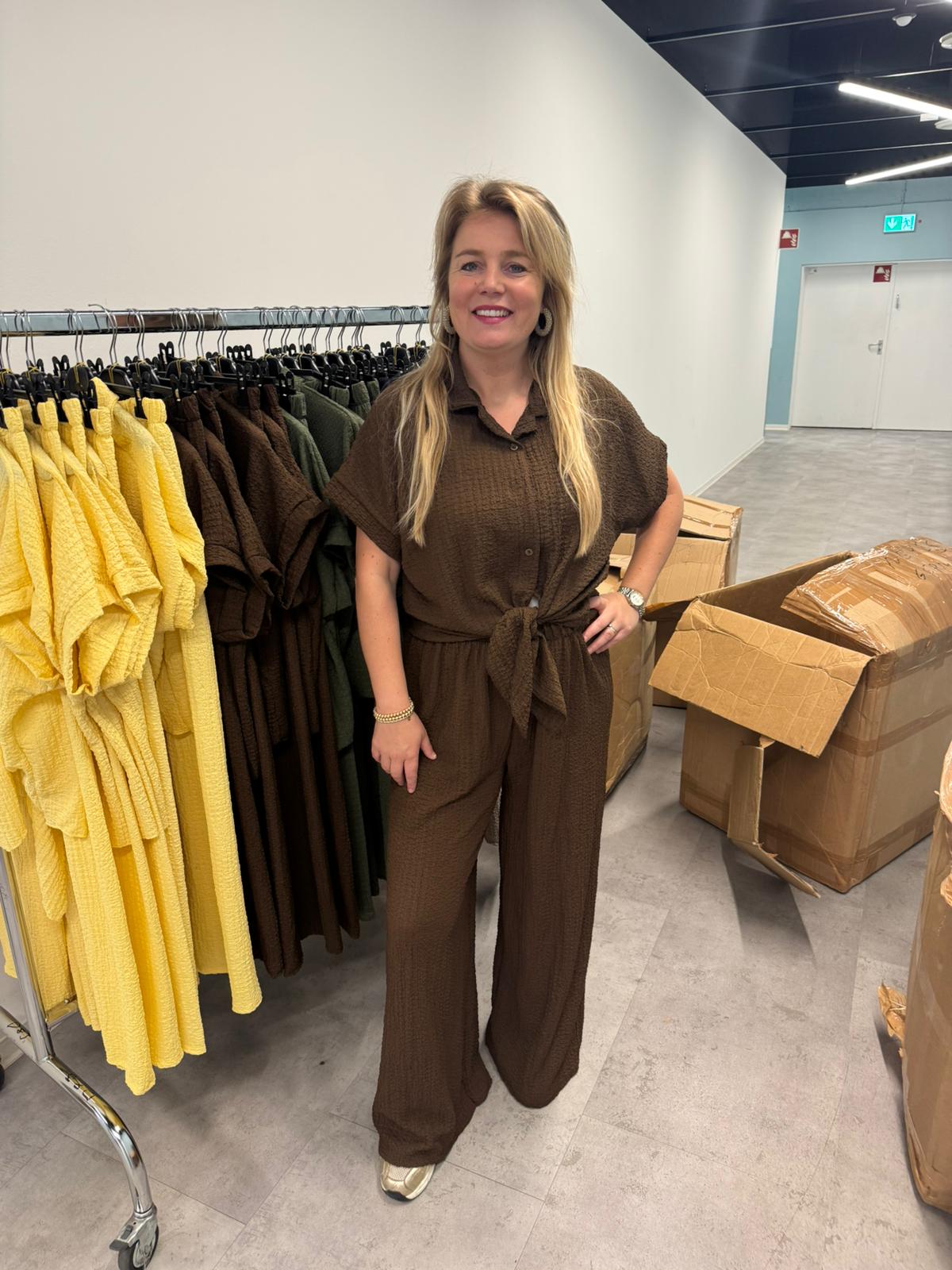 DEAL Tweedelige set Demy bruin