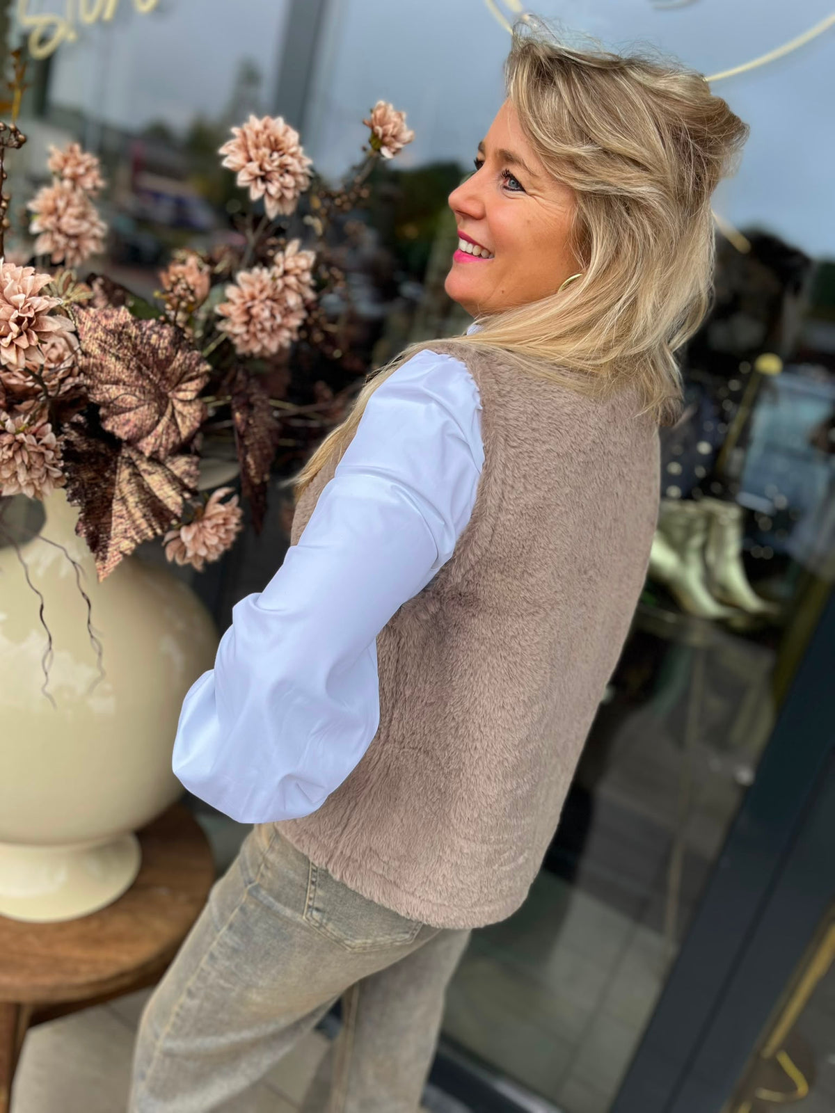 Bodywarmer Eva taupe