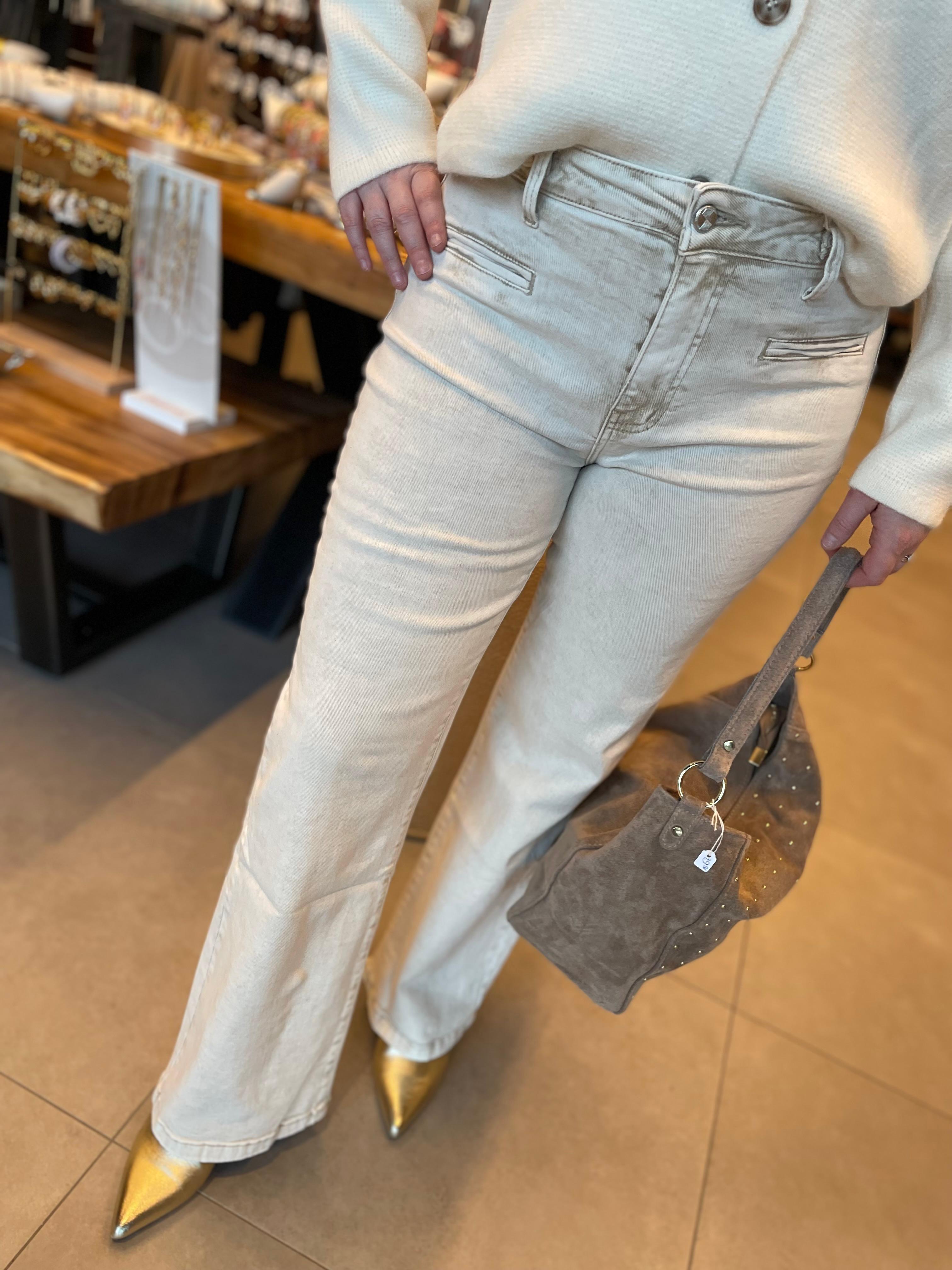 Jeans Tess beige 78203-2#