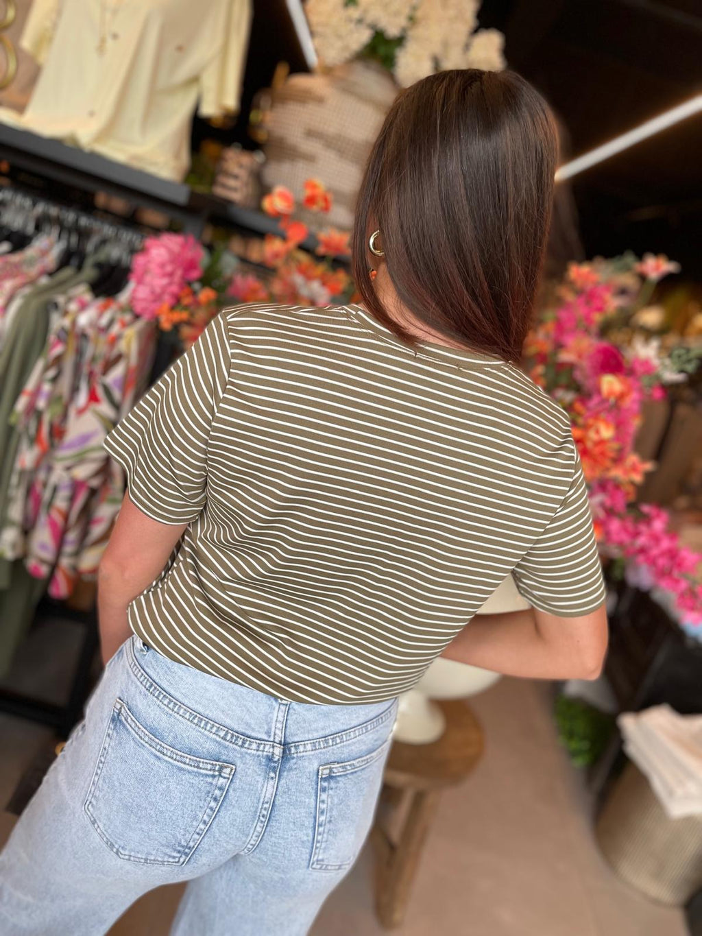 T-shirt gestreept Saint Tropez gestreept donker