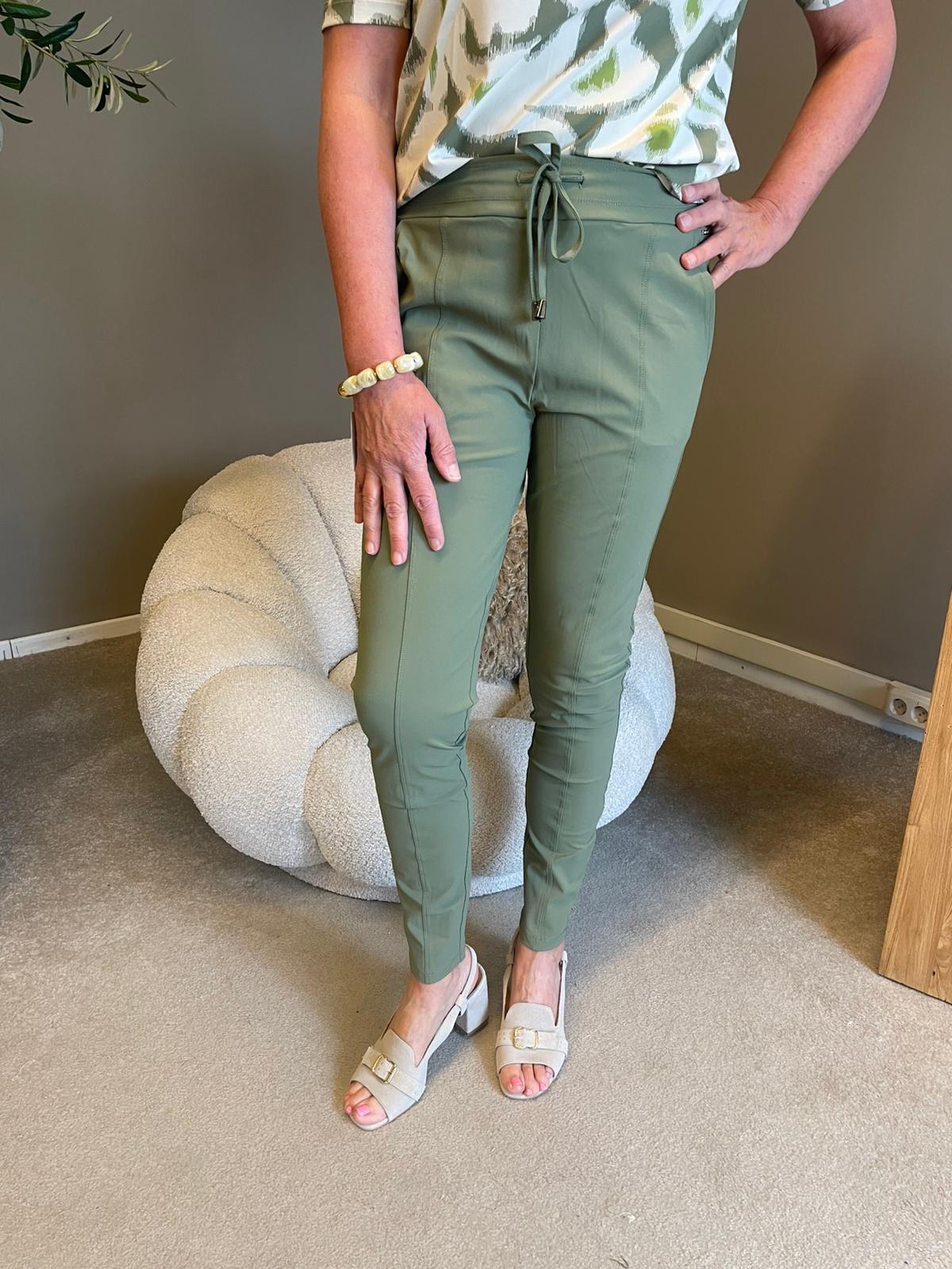 Mi Piace broek smalle pijp Olive MP202016