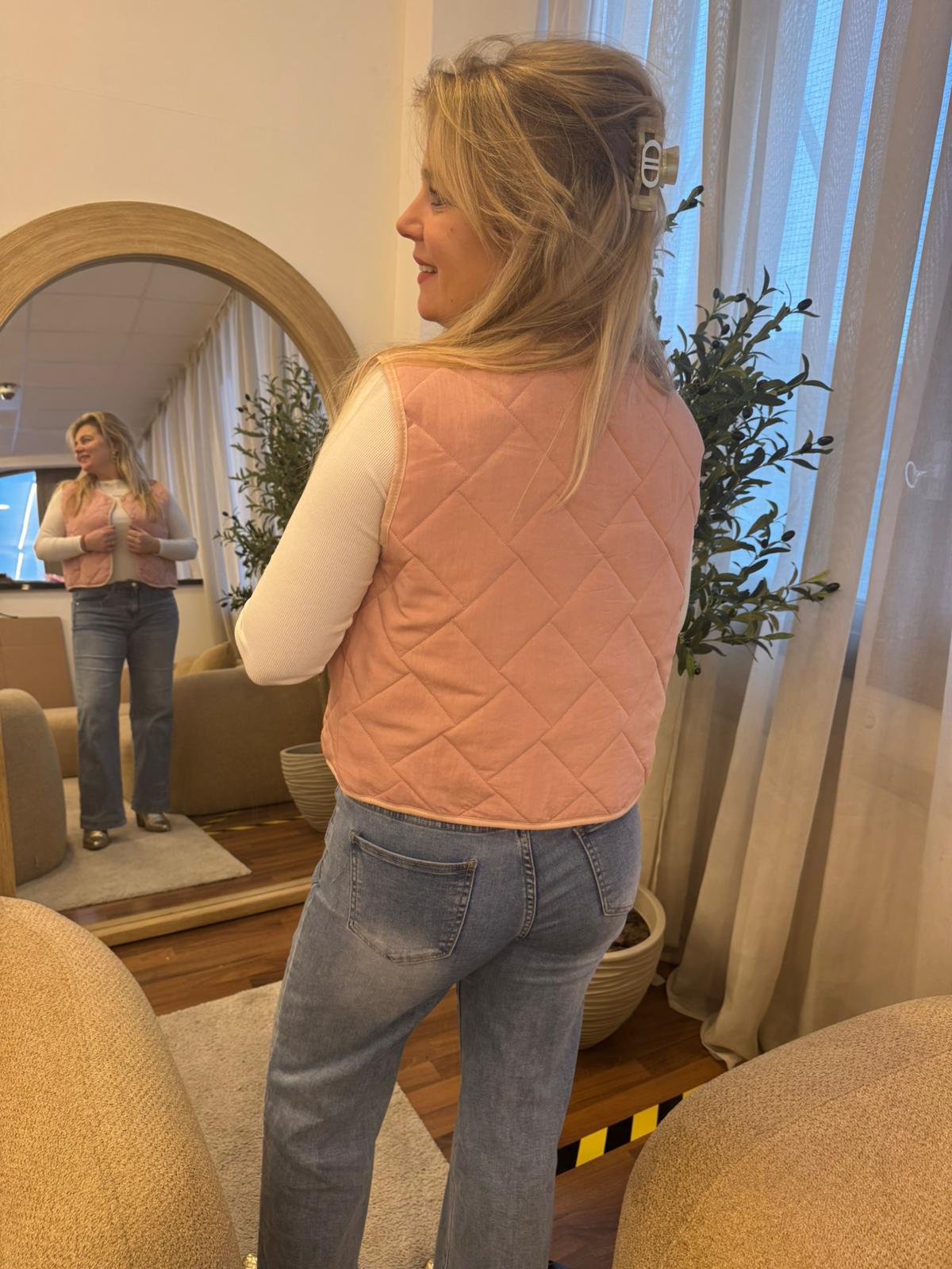 Bodywarmer/gilet Mia roze