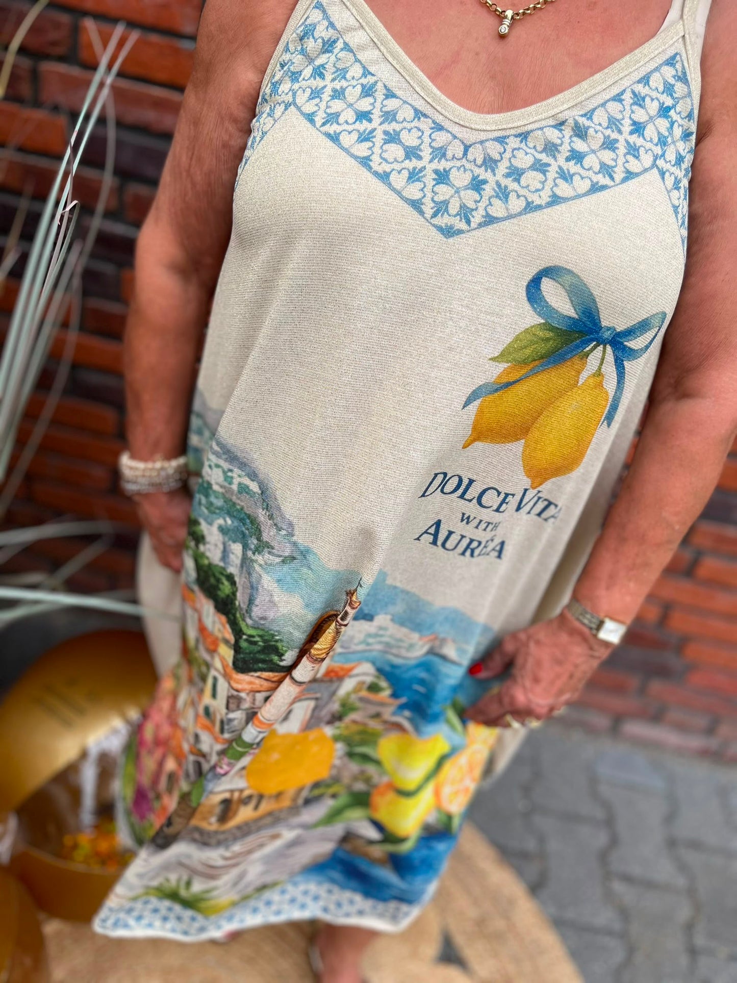 Jurk Dolce Italy spaghettibandjes