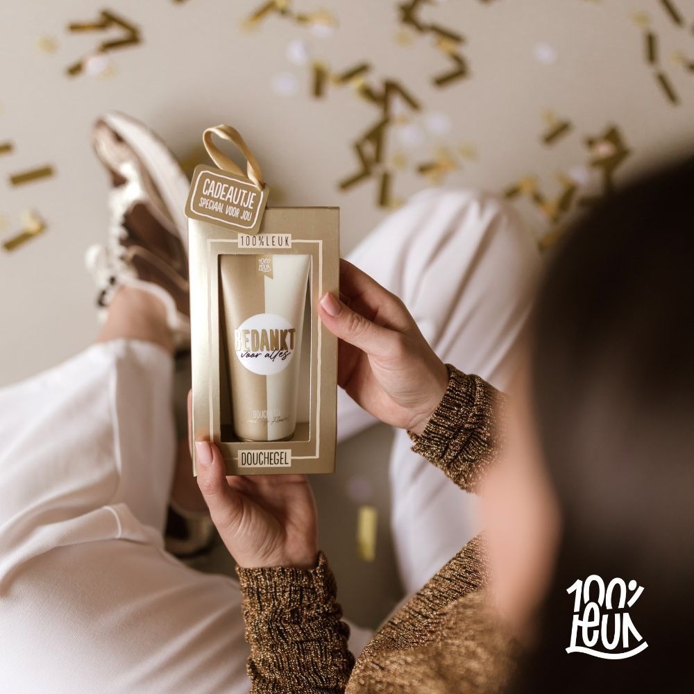 100% leuk douchegel-bedankt voor alles