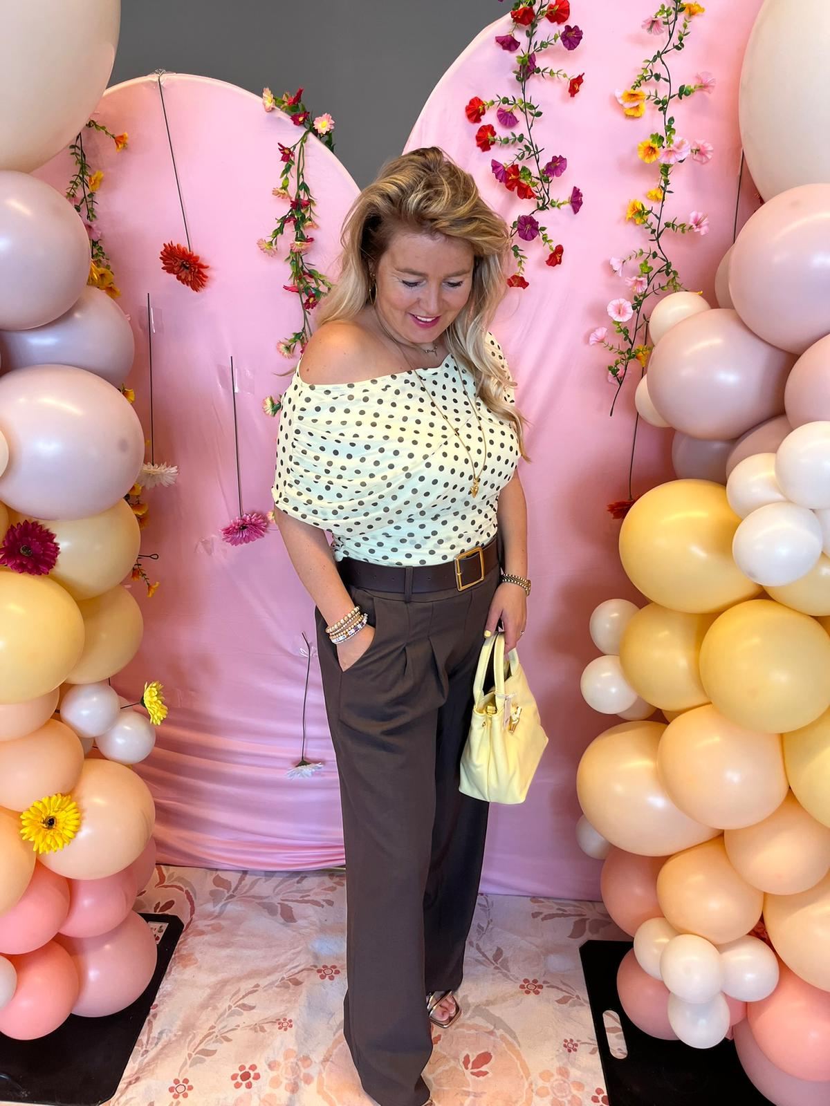 Pantalon Lauren bruin