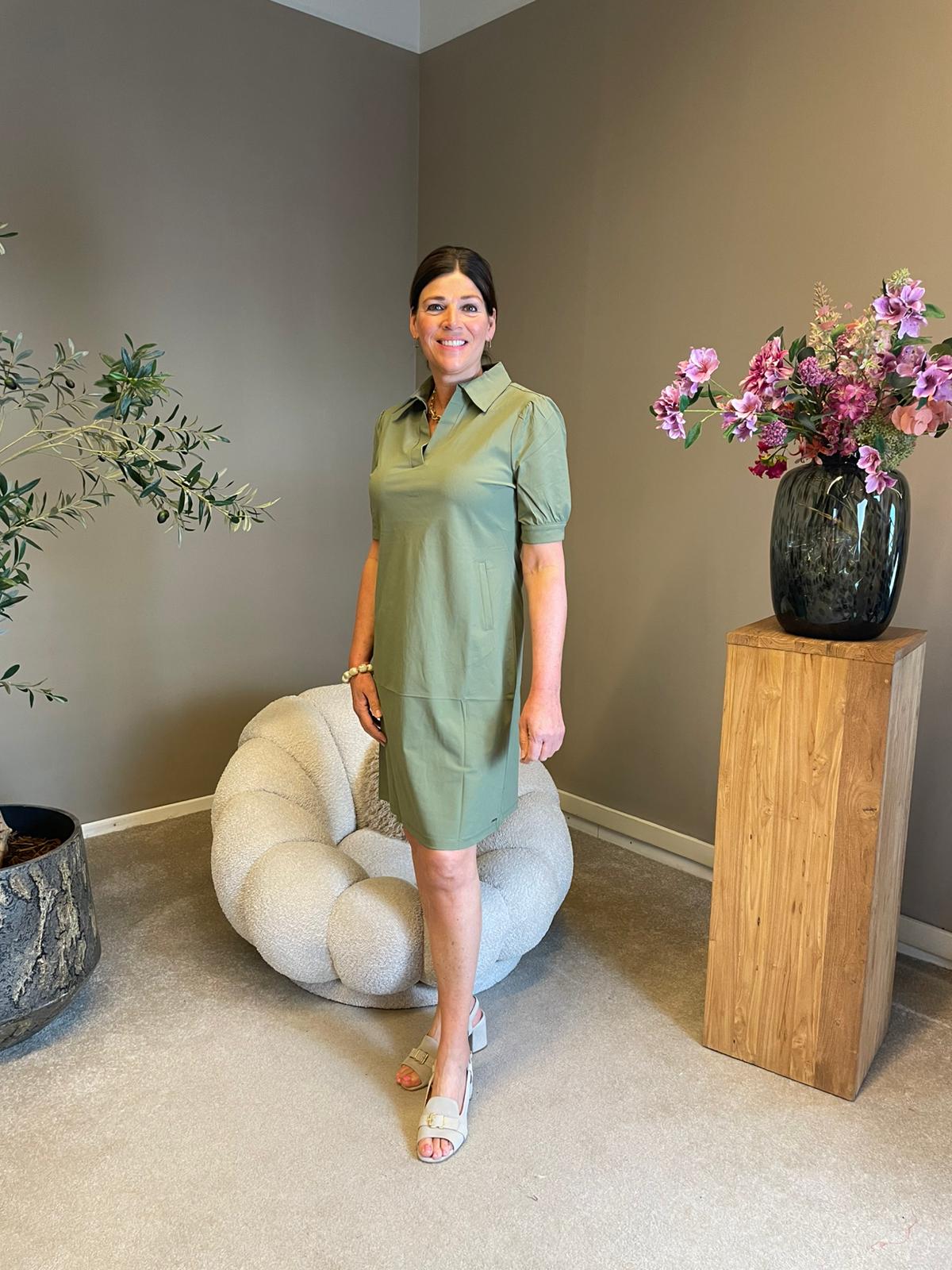 Mi Piace - polo dress Olive MP202605