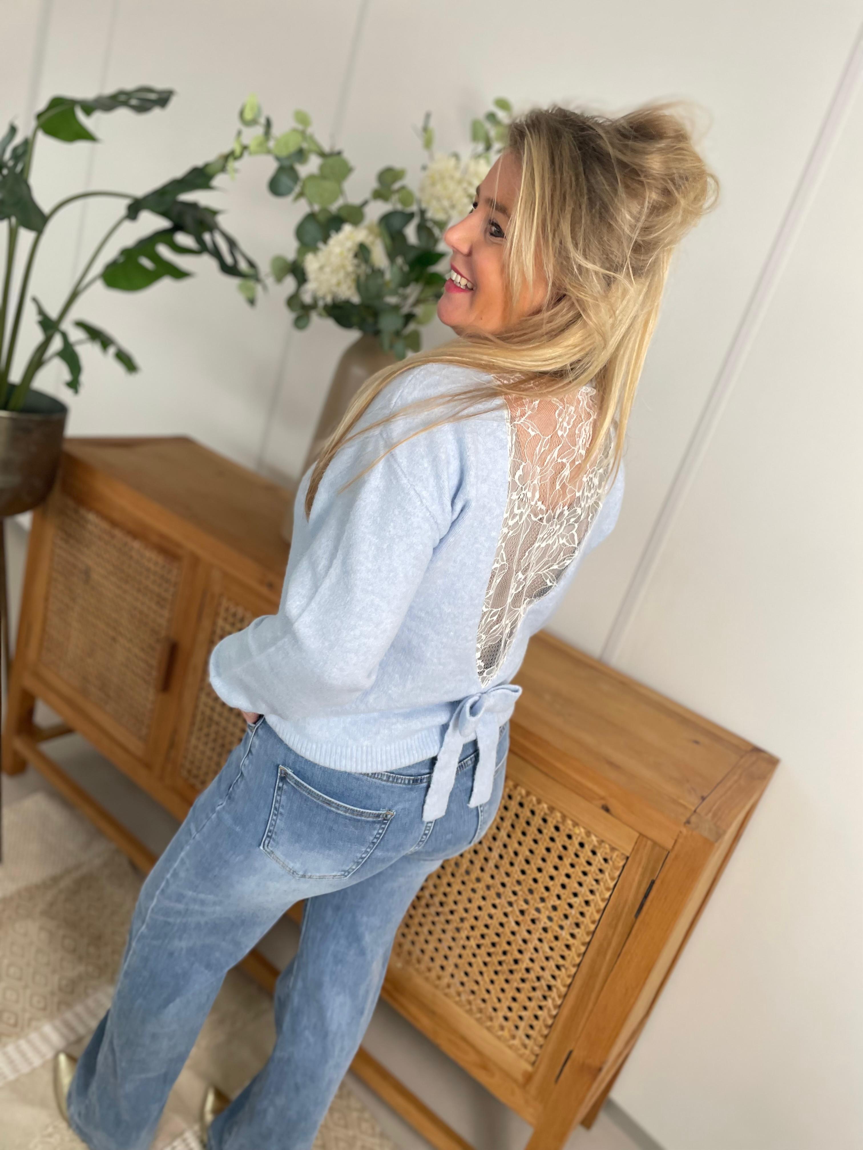 Trui kanten achterkant