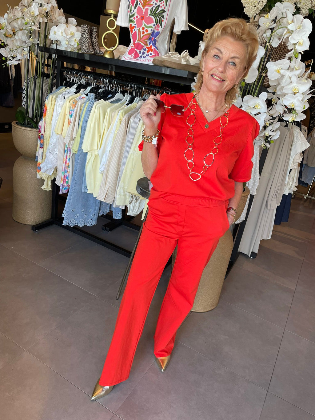 Broek Plien Rood
