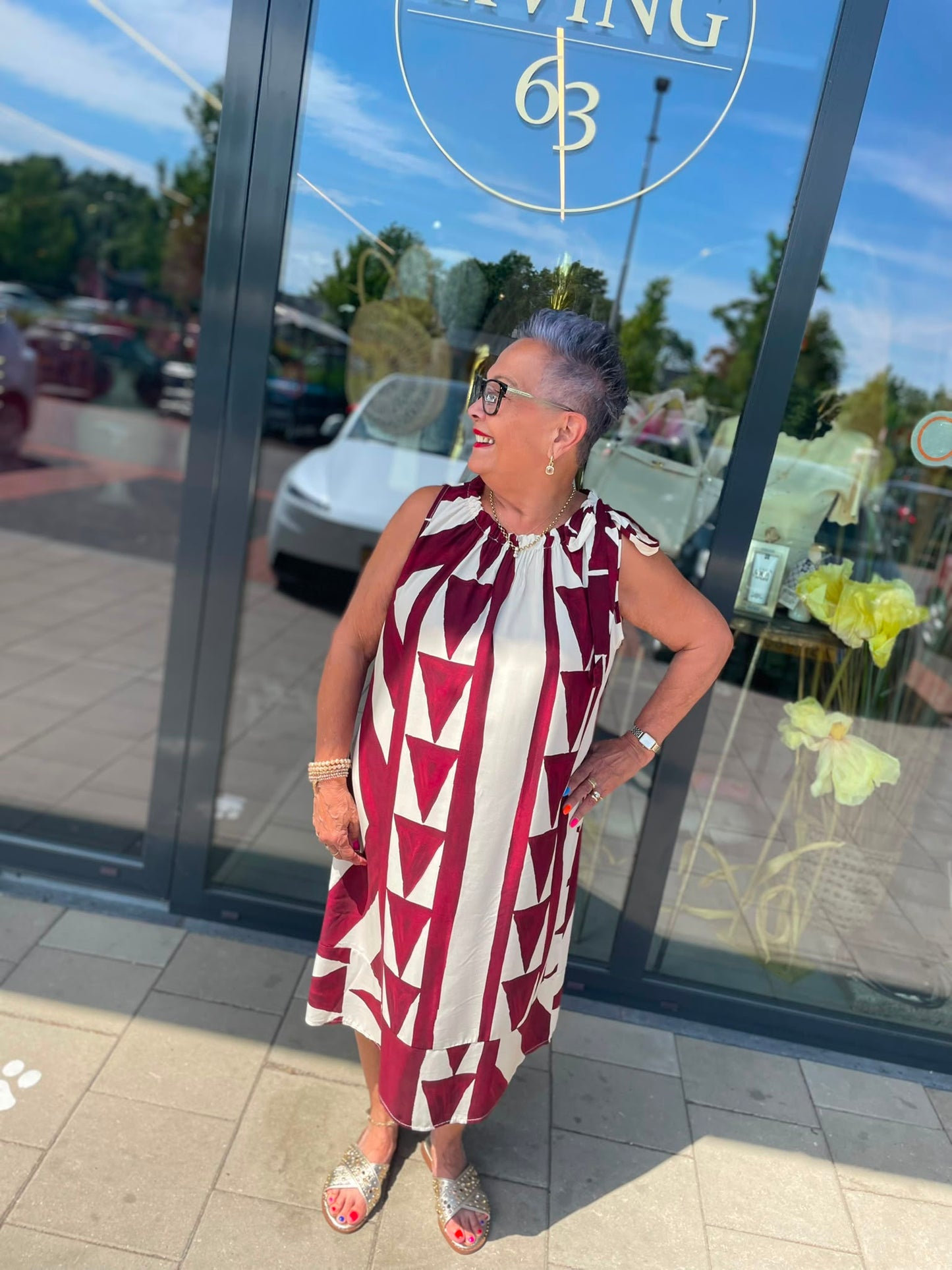 Jurk Veerle bordeaux