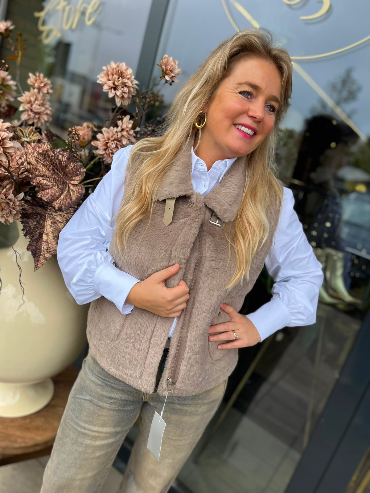 Bodywarmer Eva taupe