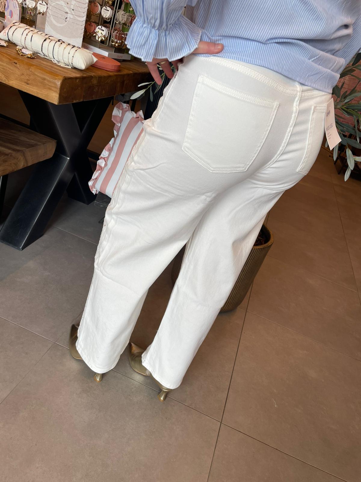 Jeans kant HU0010 gebroken wit