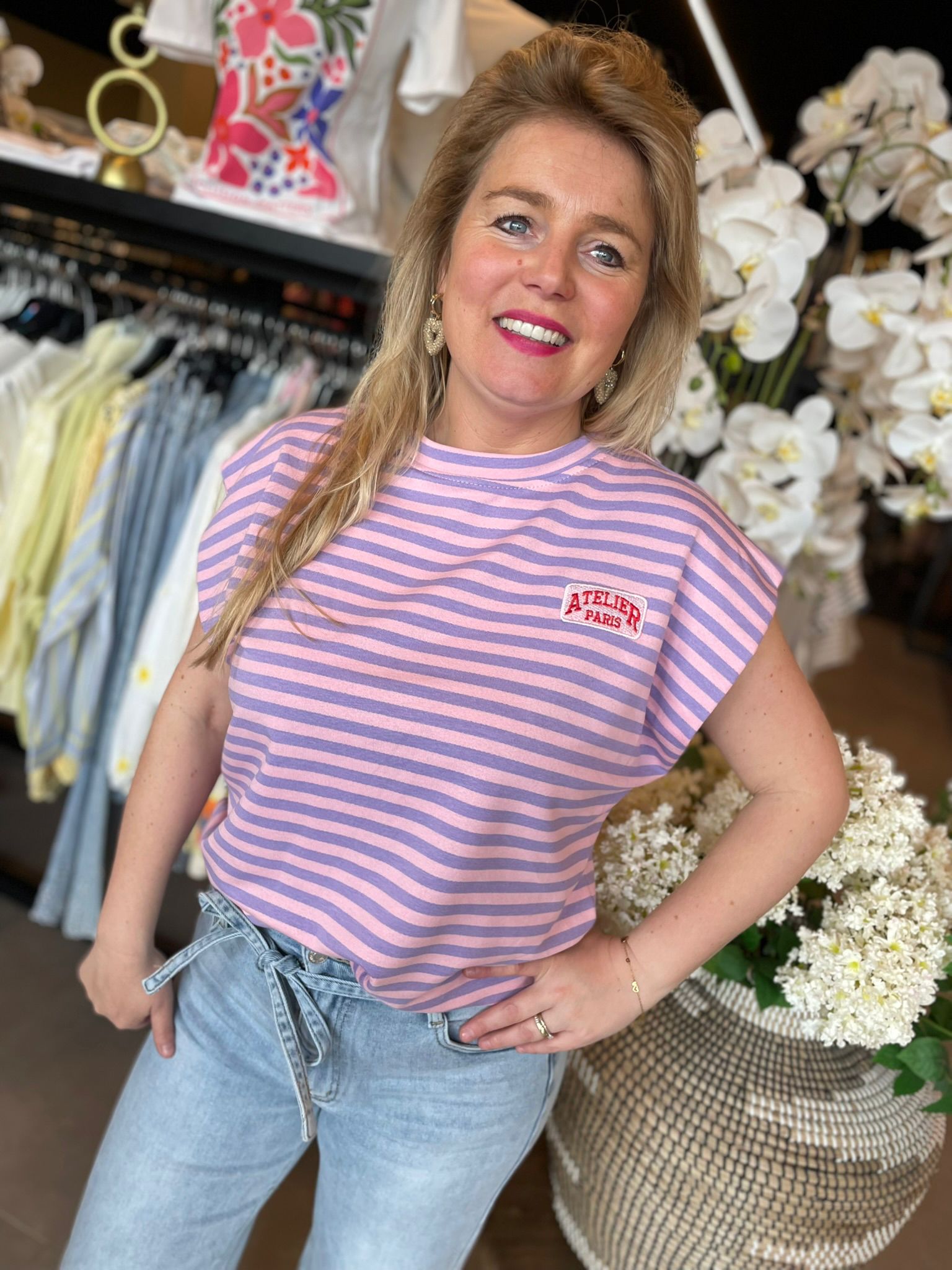 Top Atelier Paris - beige & lila