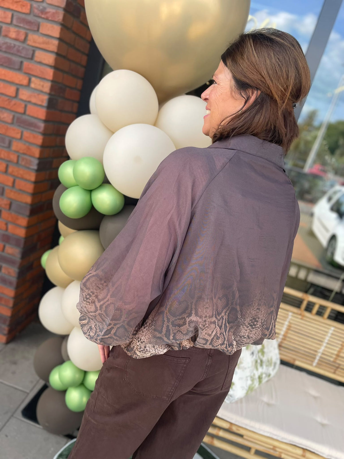 Blouse Marie bruin