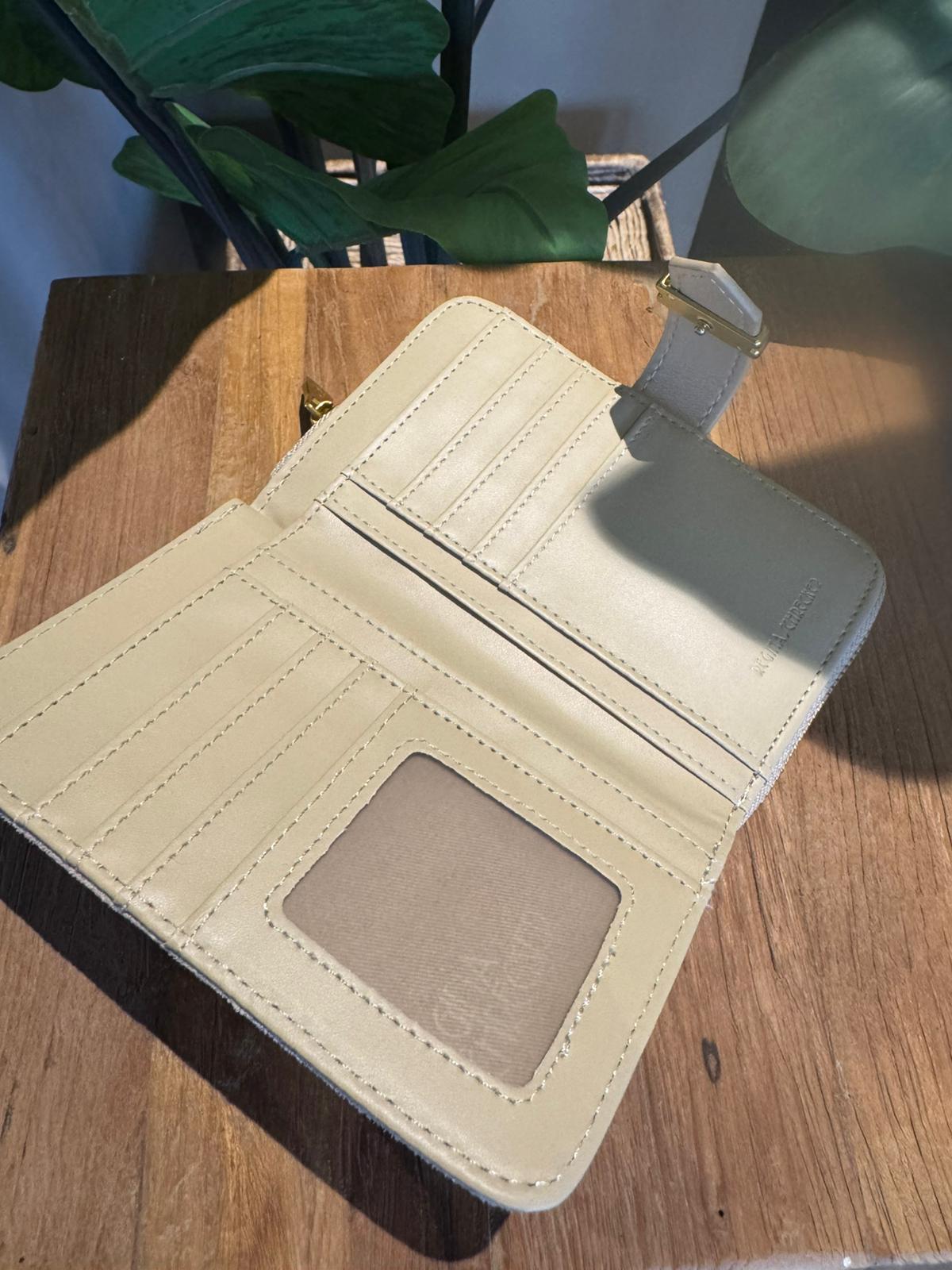 Portemonnee groot beige