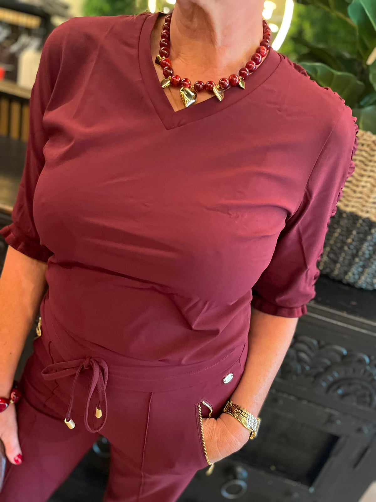 Angelle milan - Shirt bordeaux 2624