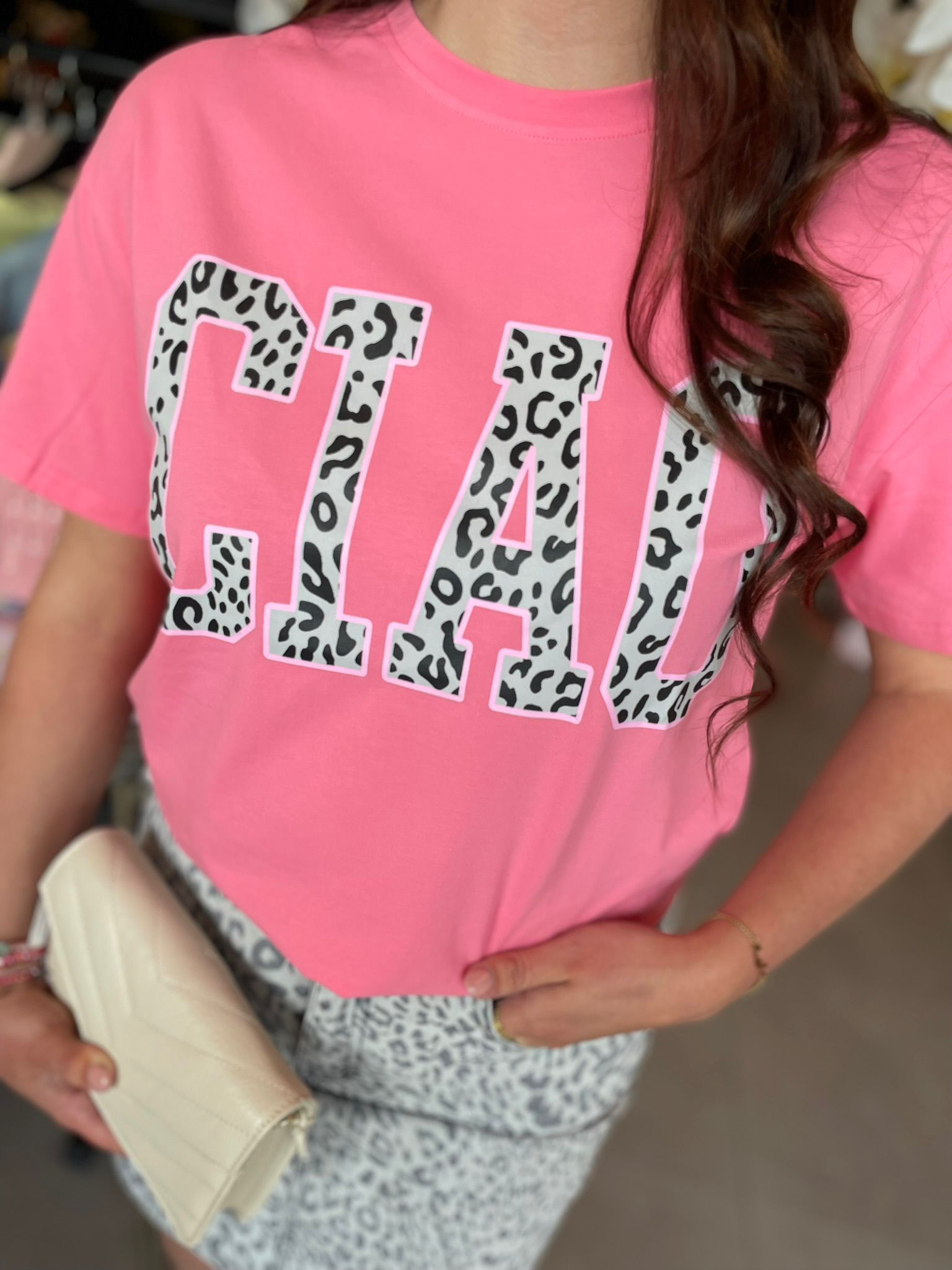 Shirt Ciao donkerroze