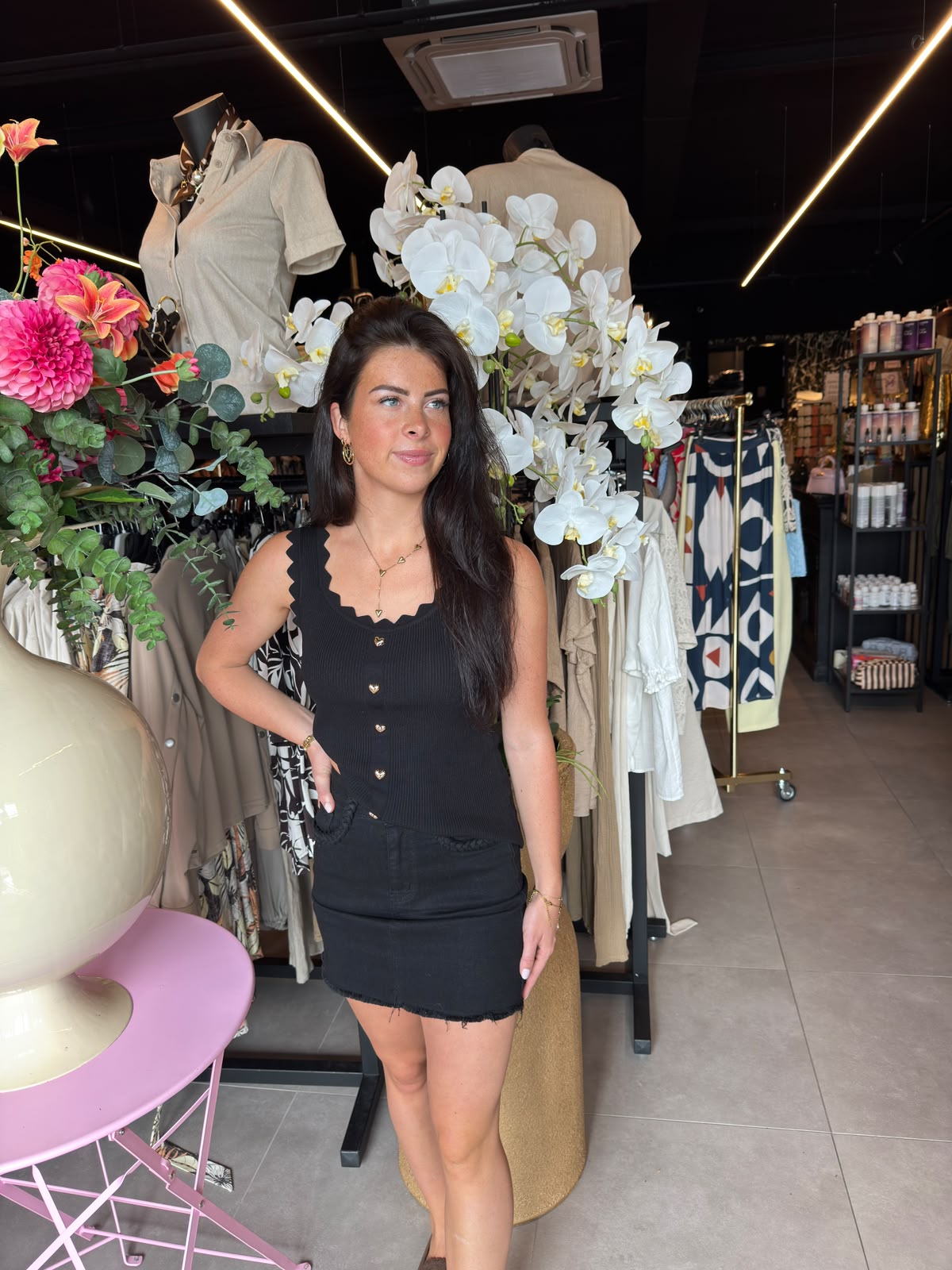 Sunny top heart zwart