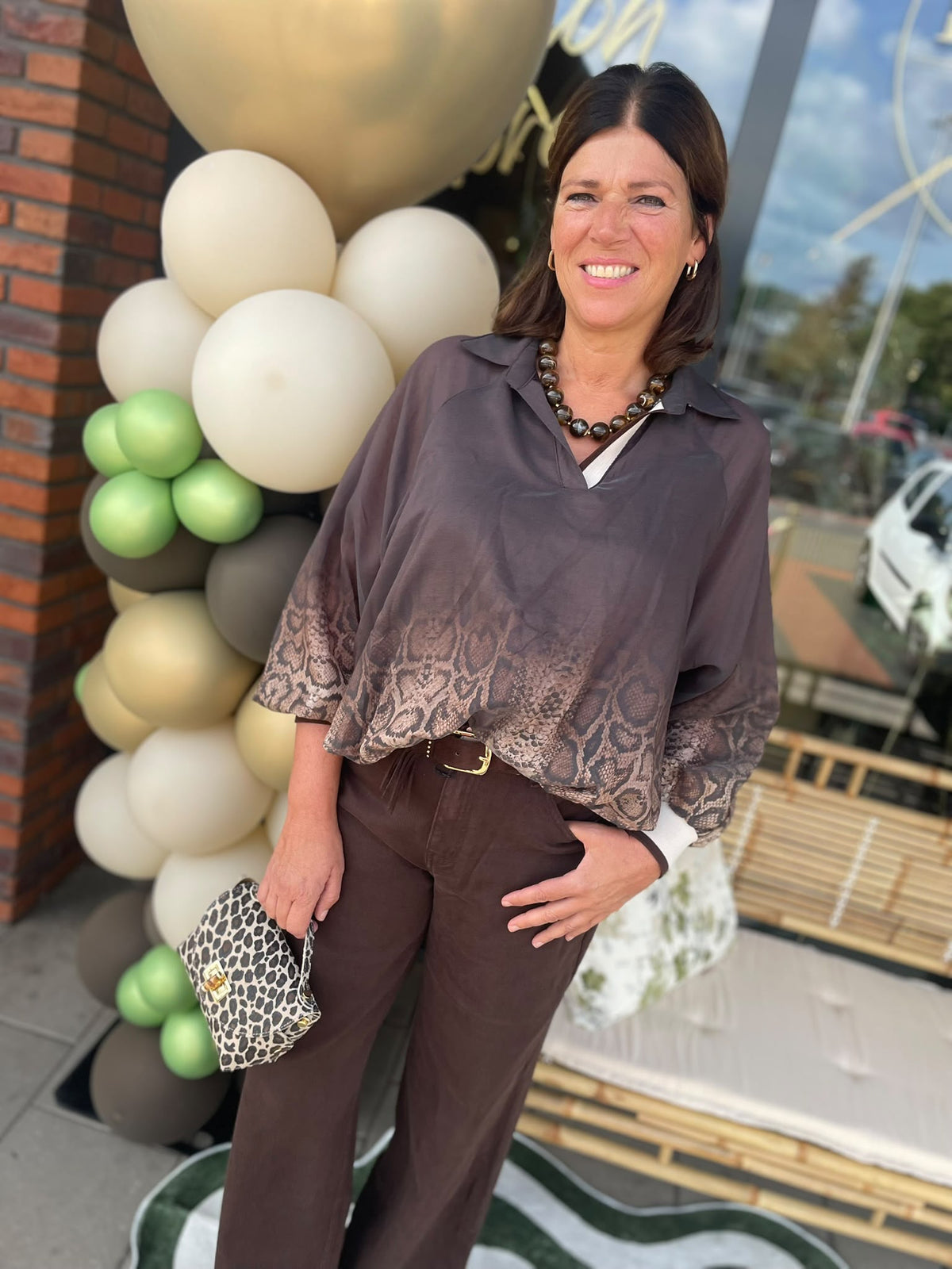 Blouse Marie bruin