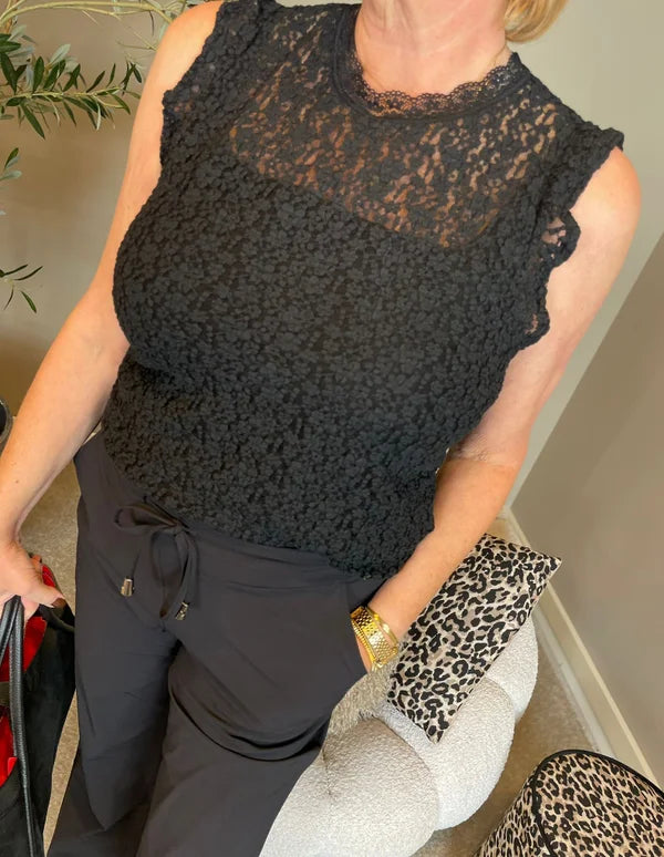 Mi Piace - travel top zwart MP202693