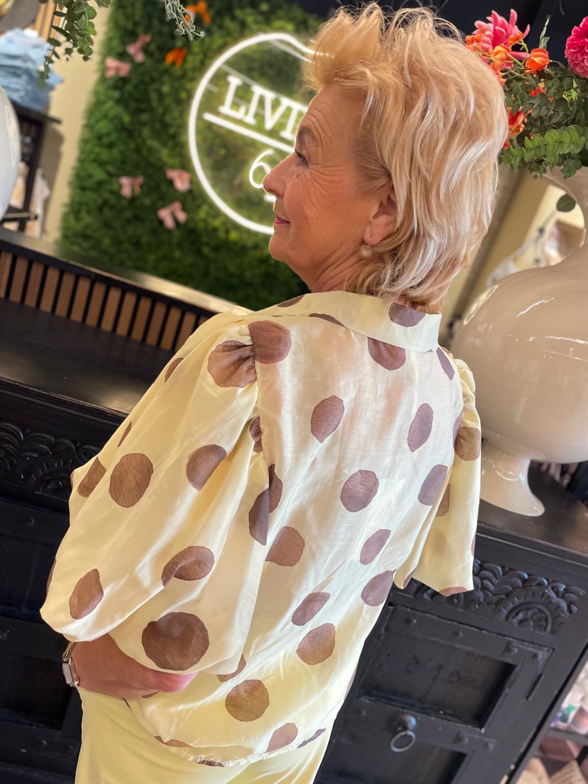 Blouse Tess bollen geel
