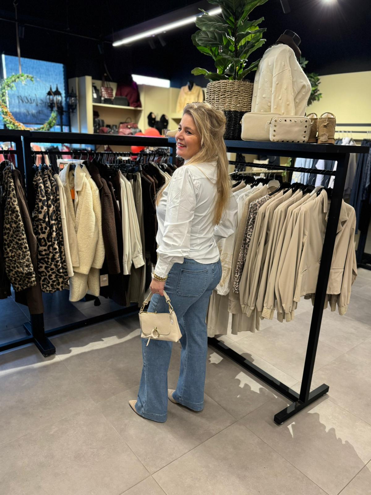 Mi Piace witte basis blouse - MP202037