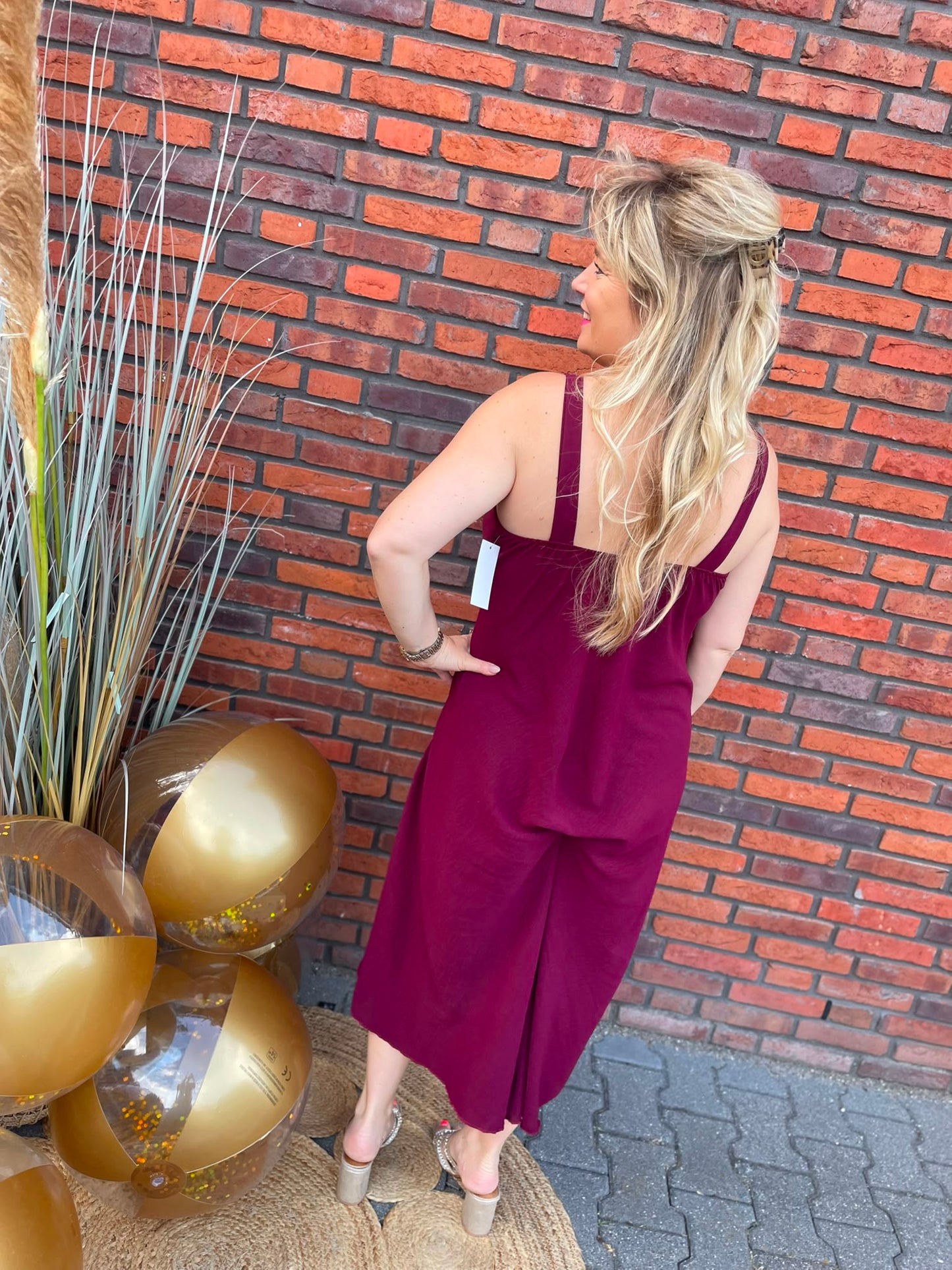 Jurk Mindy lang bordeaux