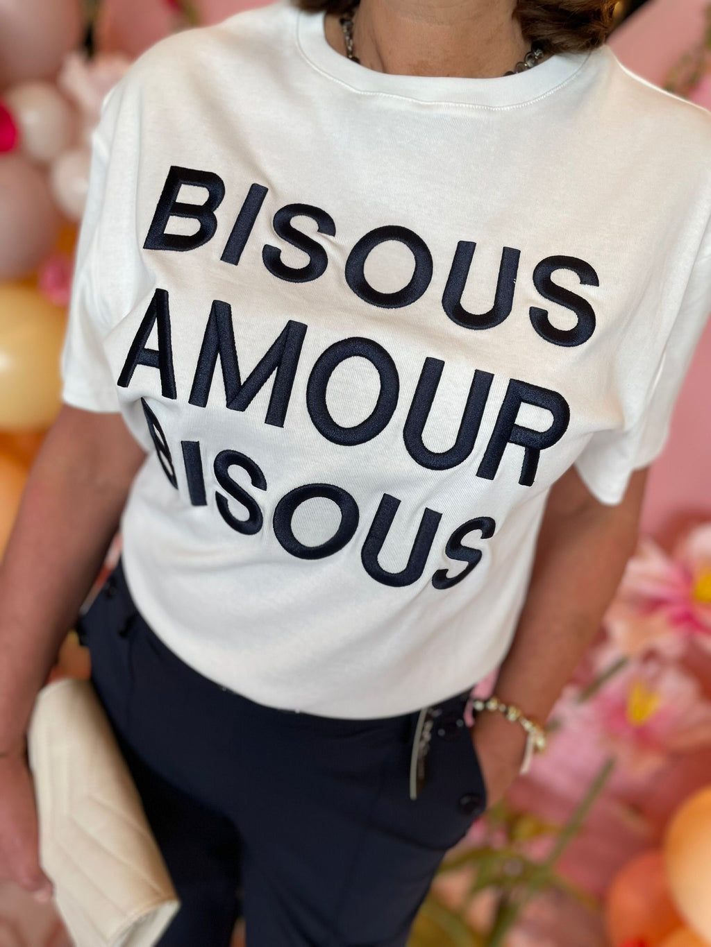 T-shirt Amour Bisous Navy