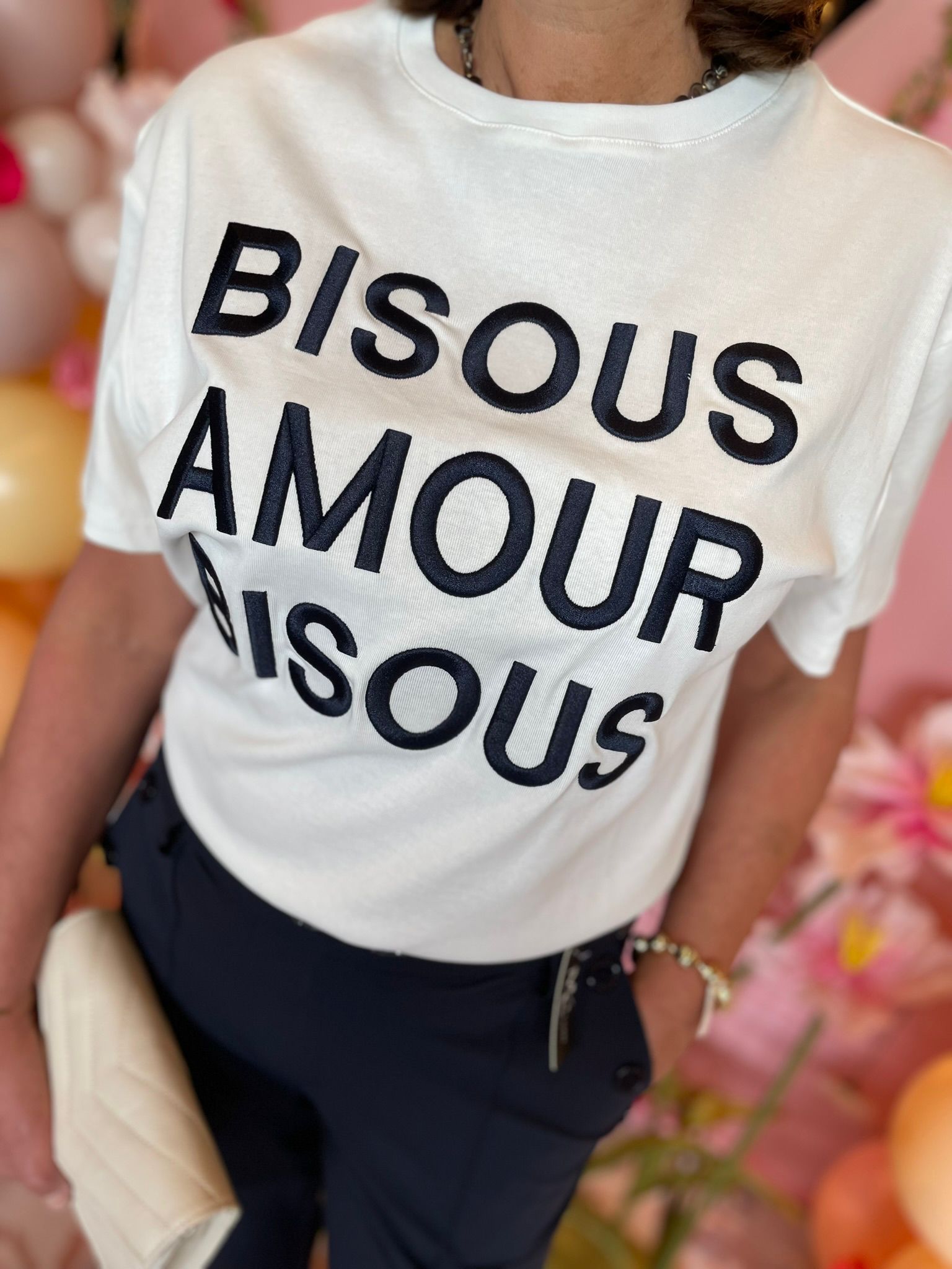 T-shirt Amour Bisous Navy