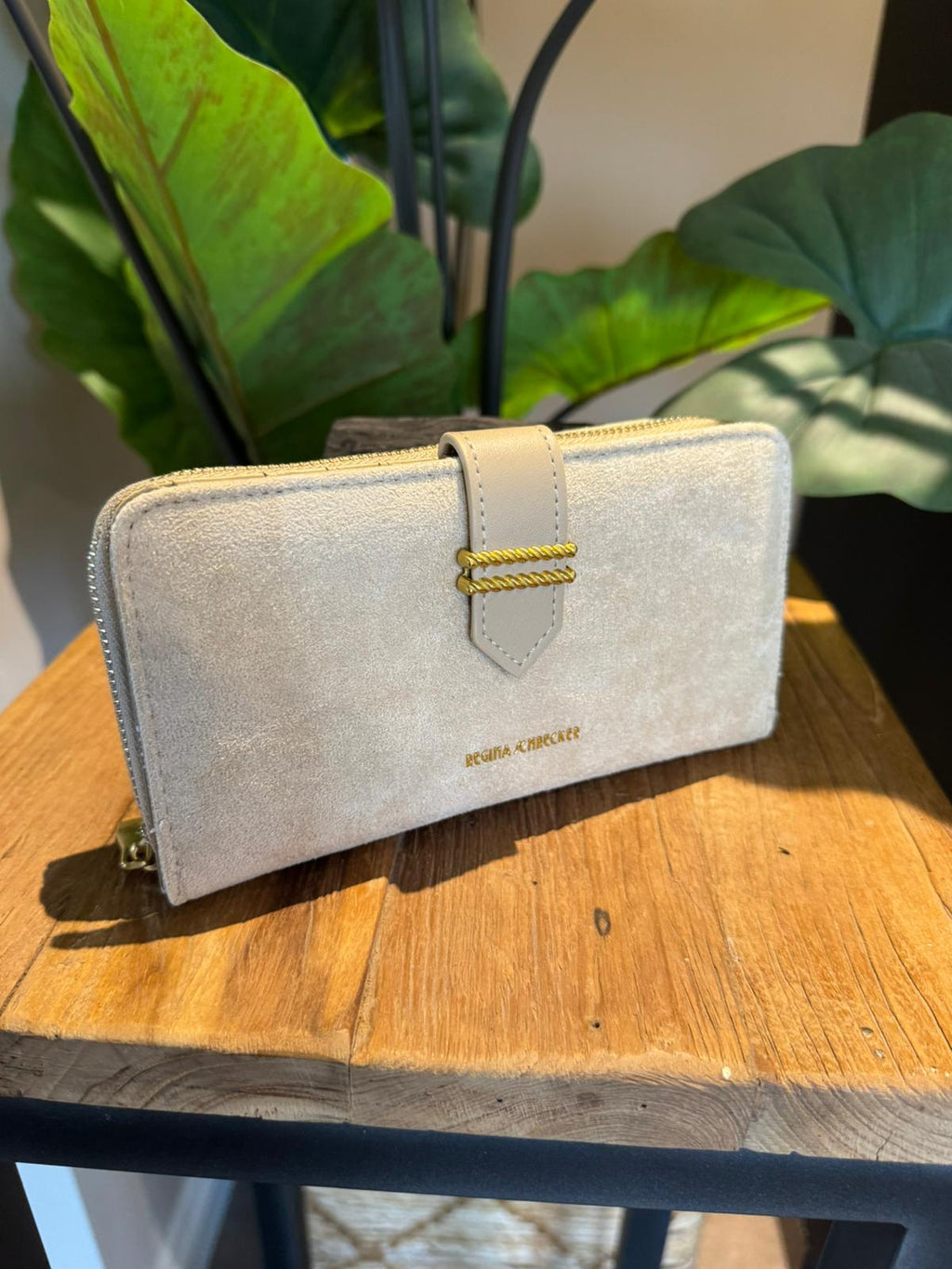 Portemonnee groot beige