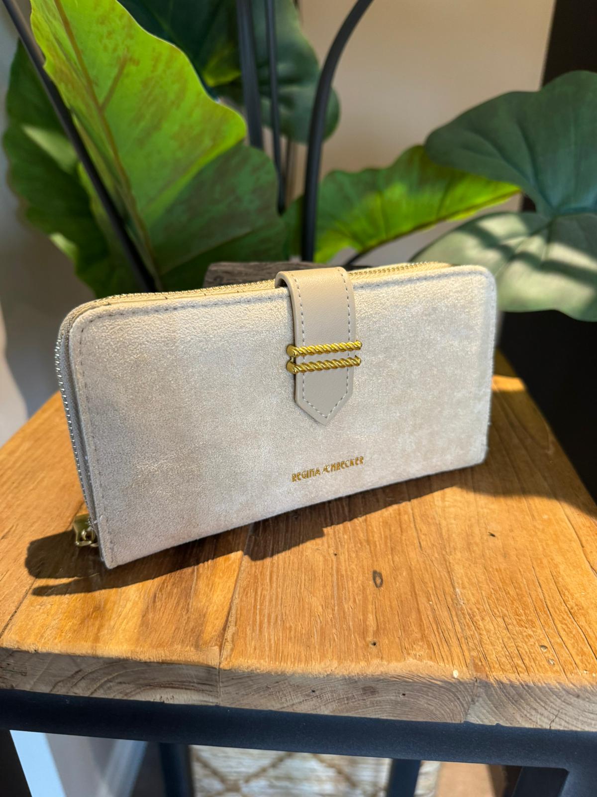 Portemonnee groot beige