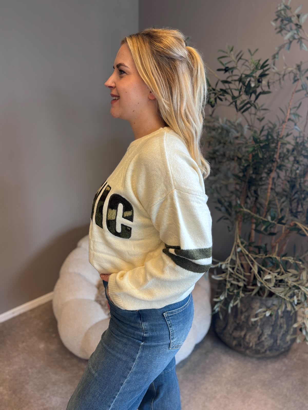 Trui Iconic army print