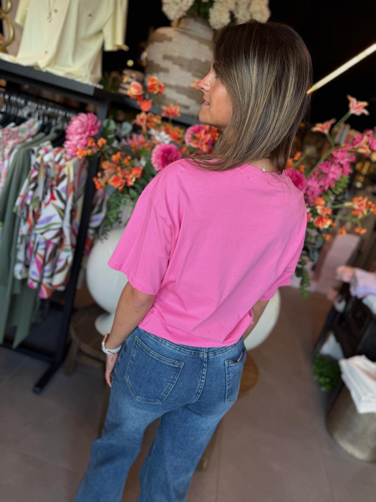 Shirt iconic club roze